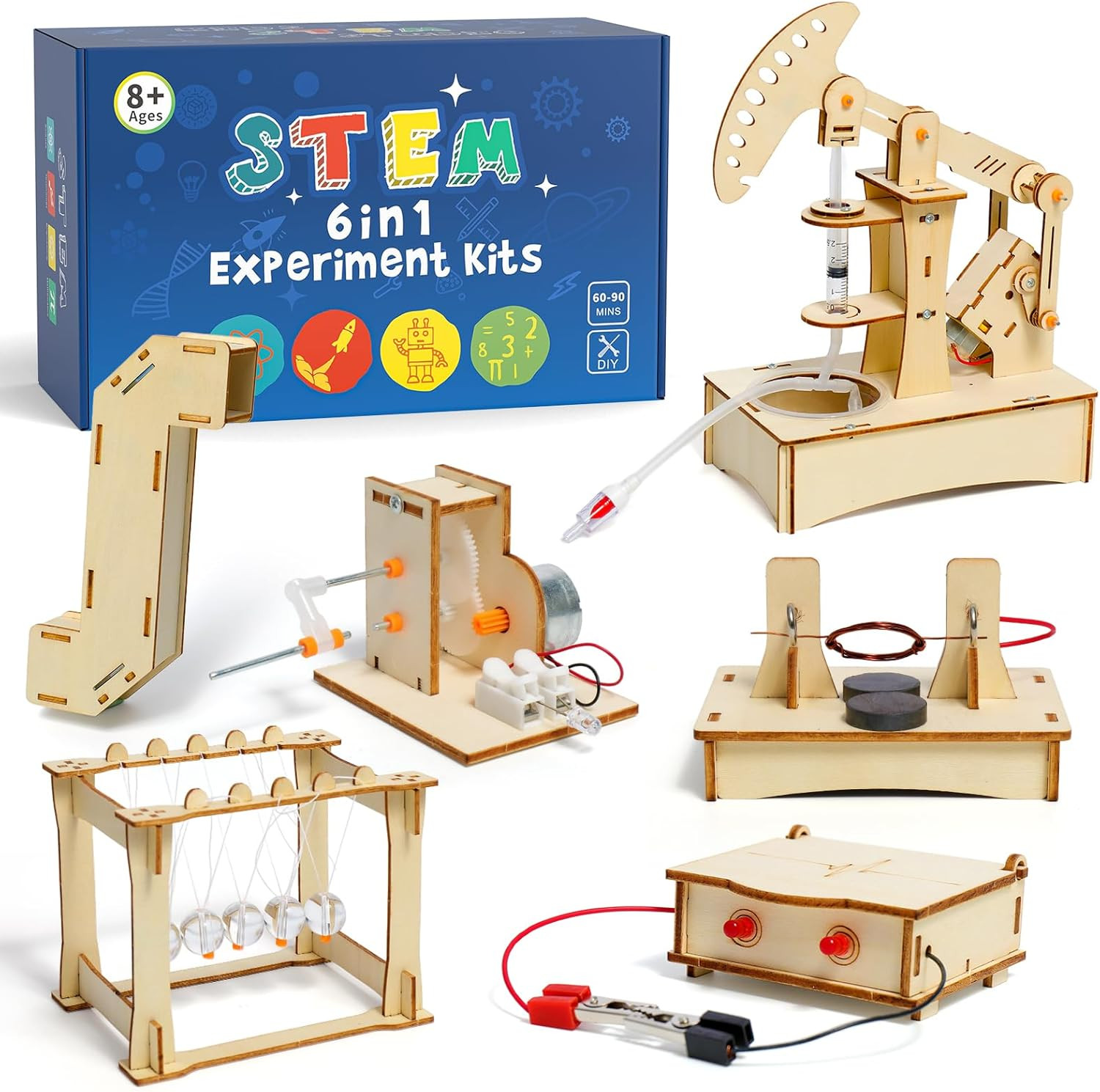 STEM Science Kits for Kids Ages 8-12, Wood Arts and Craft Kits for Boys 6-8