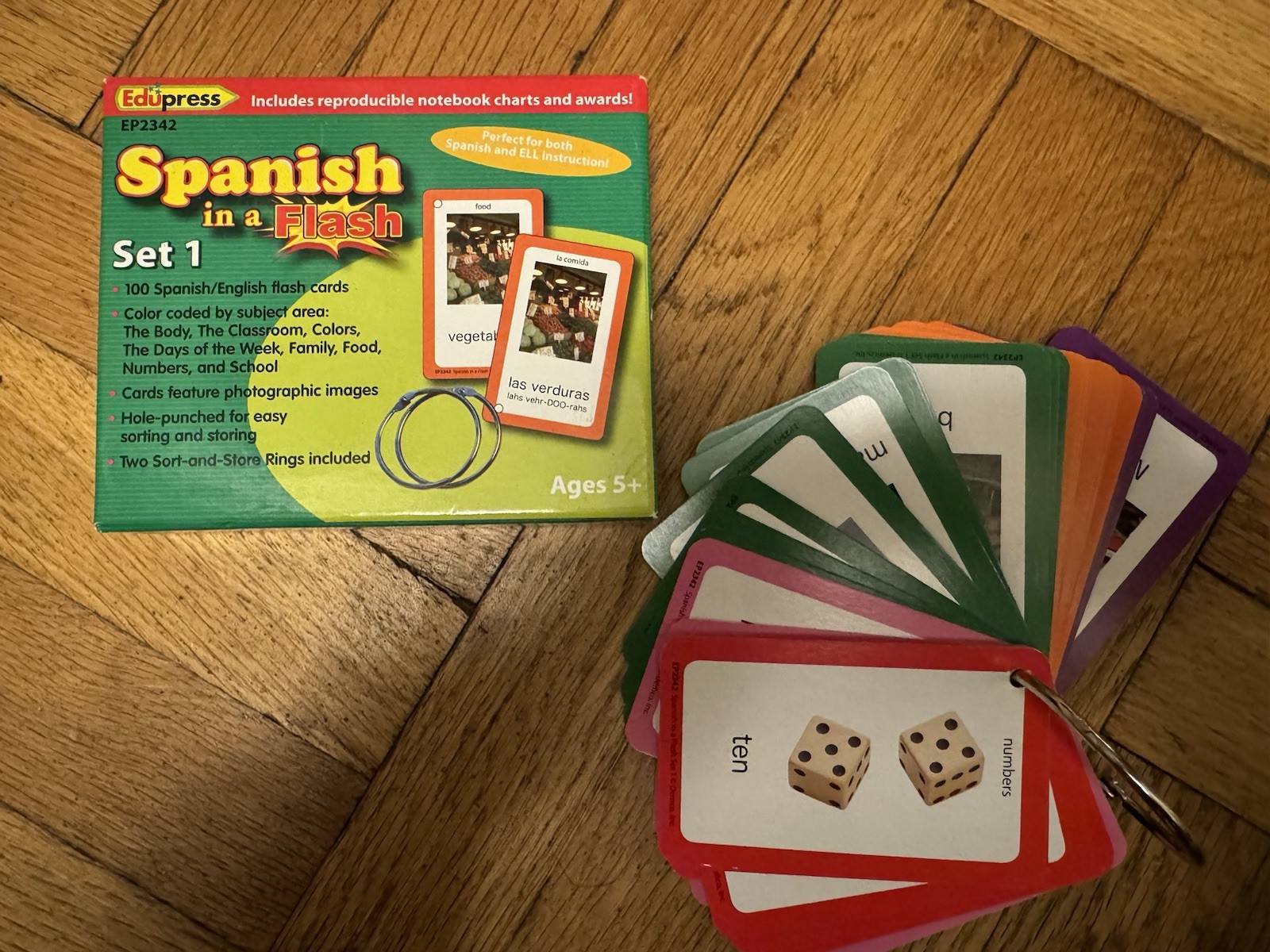 Spanish In A Flash Set 1 – Flash cards