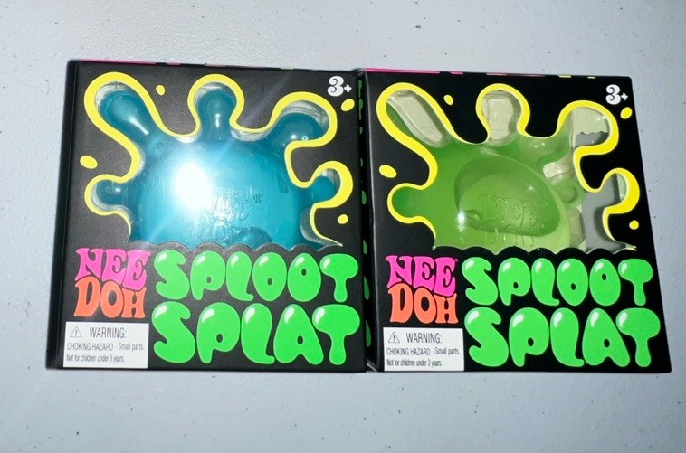 NEW 2026 NeeDoh SPLOOT SPLAT BLUE & GREEN SQUISHY LOT 2