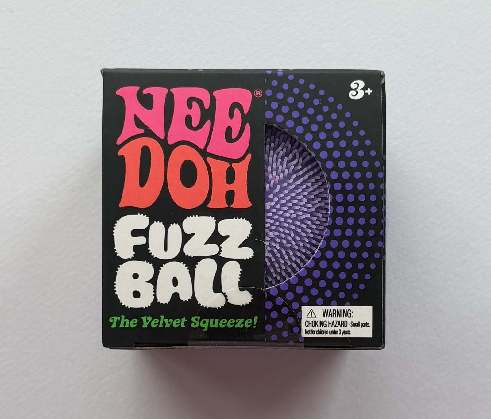 NeeDoh Purple Fuzz Ball The Velvet Squeeze Toy Fuzzball Authentic PURPLE