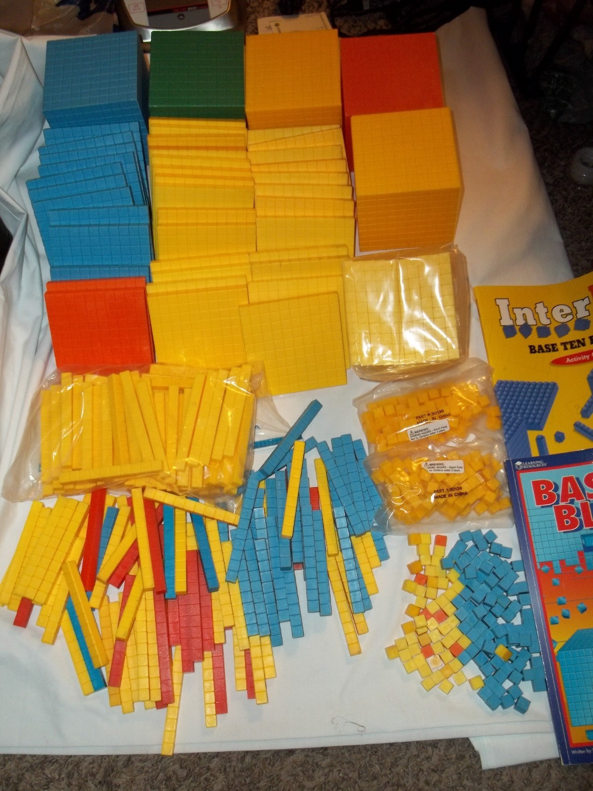 Base Ten Block Class Set 490 pcs + 2 Activity Guides ETA Cuisenaire
