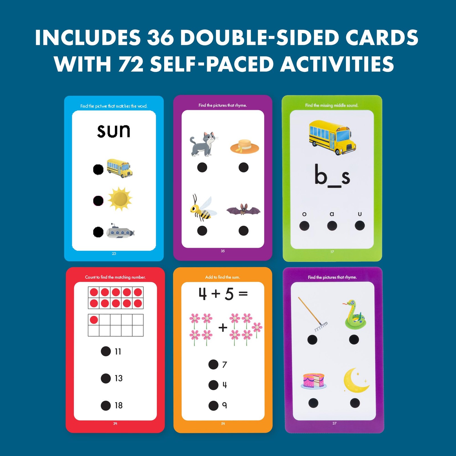 Educational Insights Hot Dots Kindergarten Prep Set – Kids Flash Cards 3″ x 5″