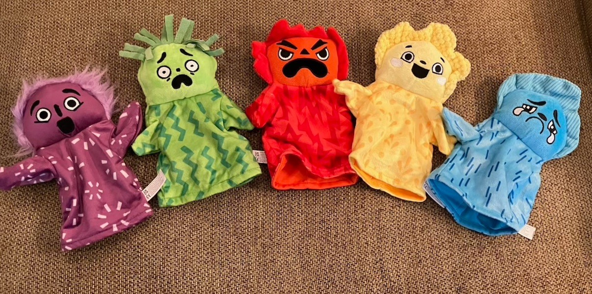 Learning Resources Hand 2 Mind Feelings Family Puppet Set Ex Condition