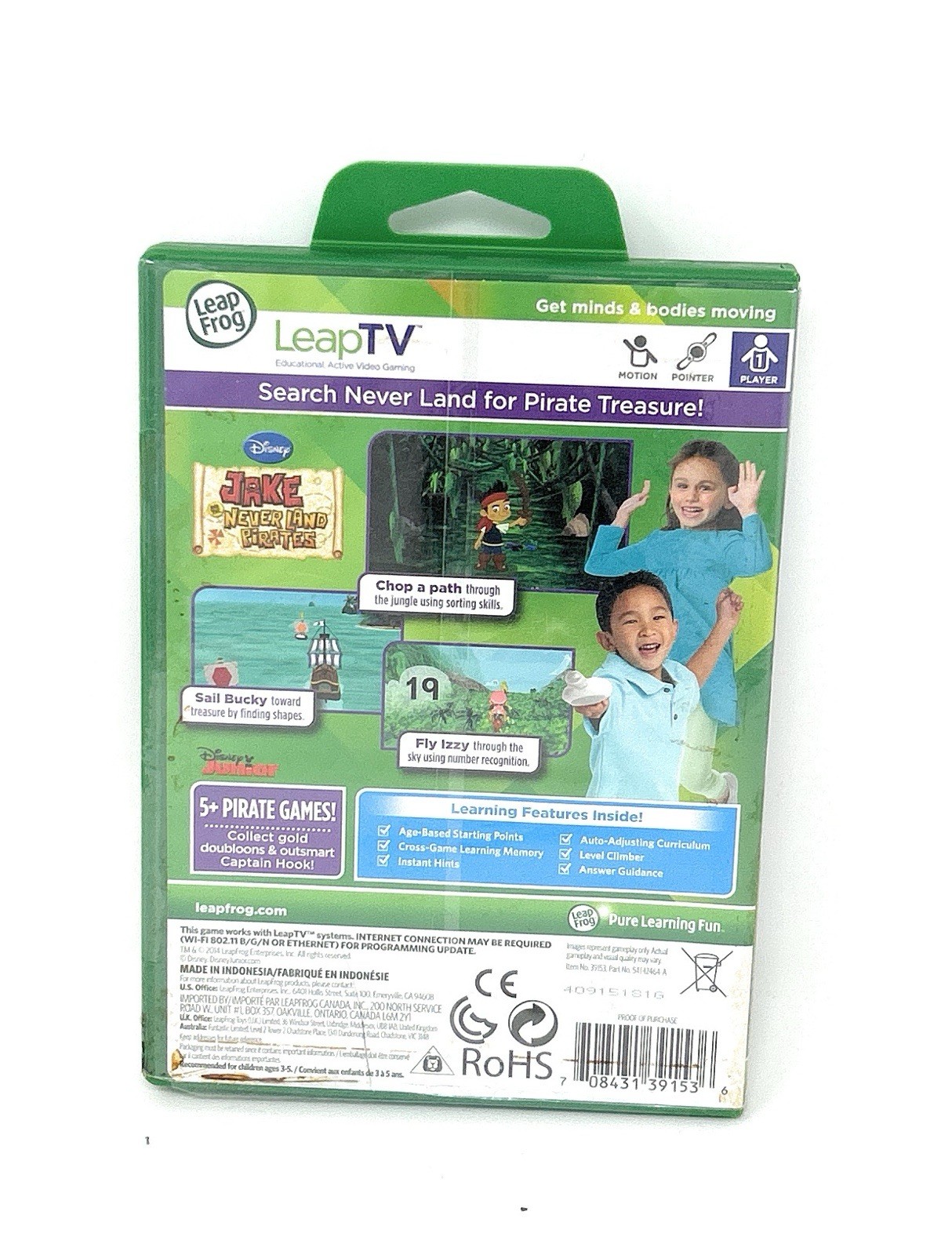 LeapFrog Leap TV Jake and the Never Land Pirates-~MATHEMATICS DVD~SEALED