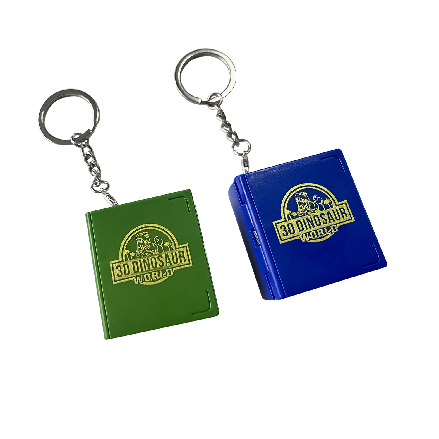 3D Dinosaur Stereoscopic Book Pop Up Astronaut Castle Basketball Key Chain x 2