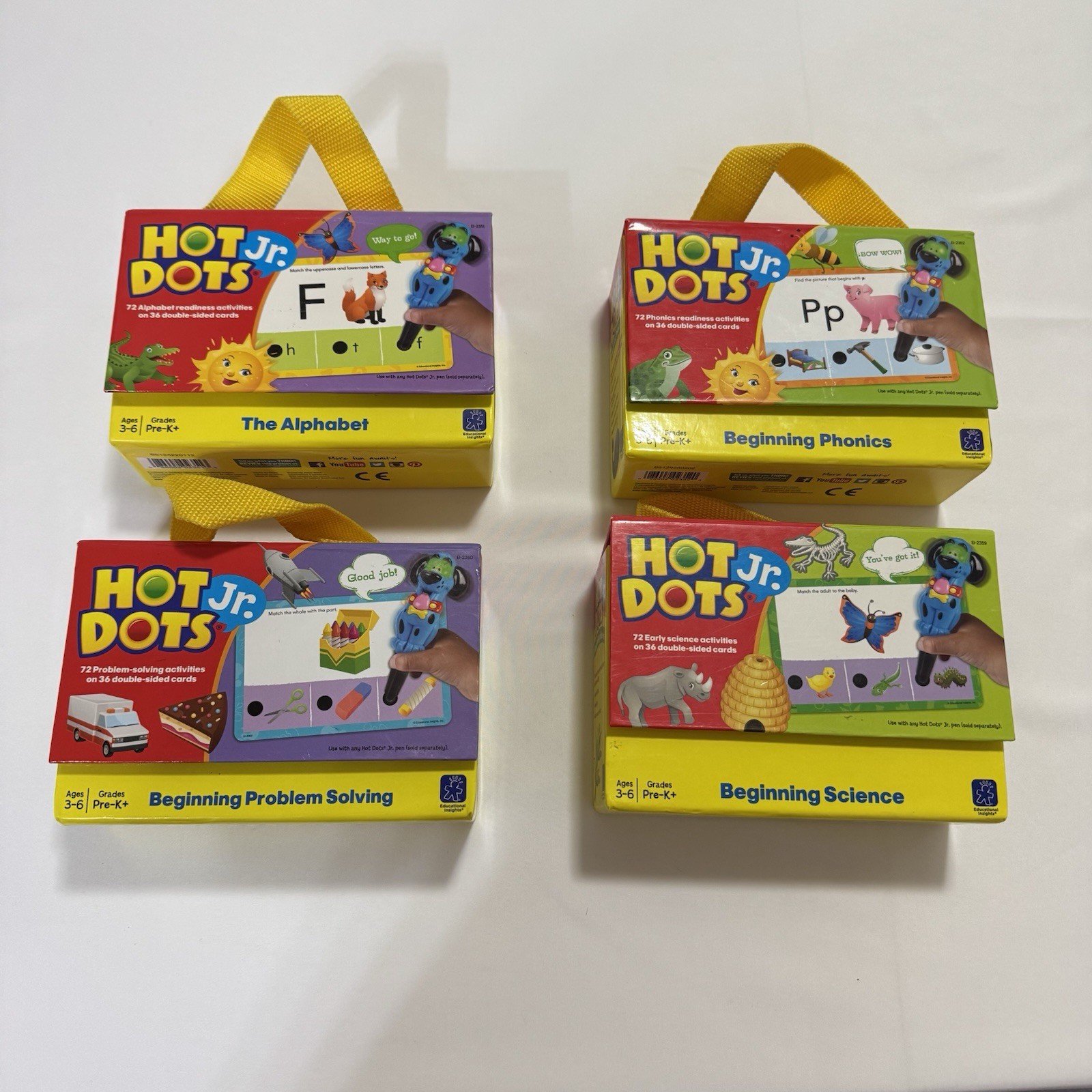 Lot Of 4 Hot Dots Jr Alphabet Problem Solving Phonics Science