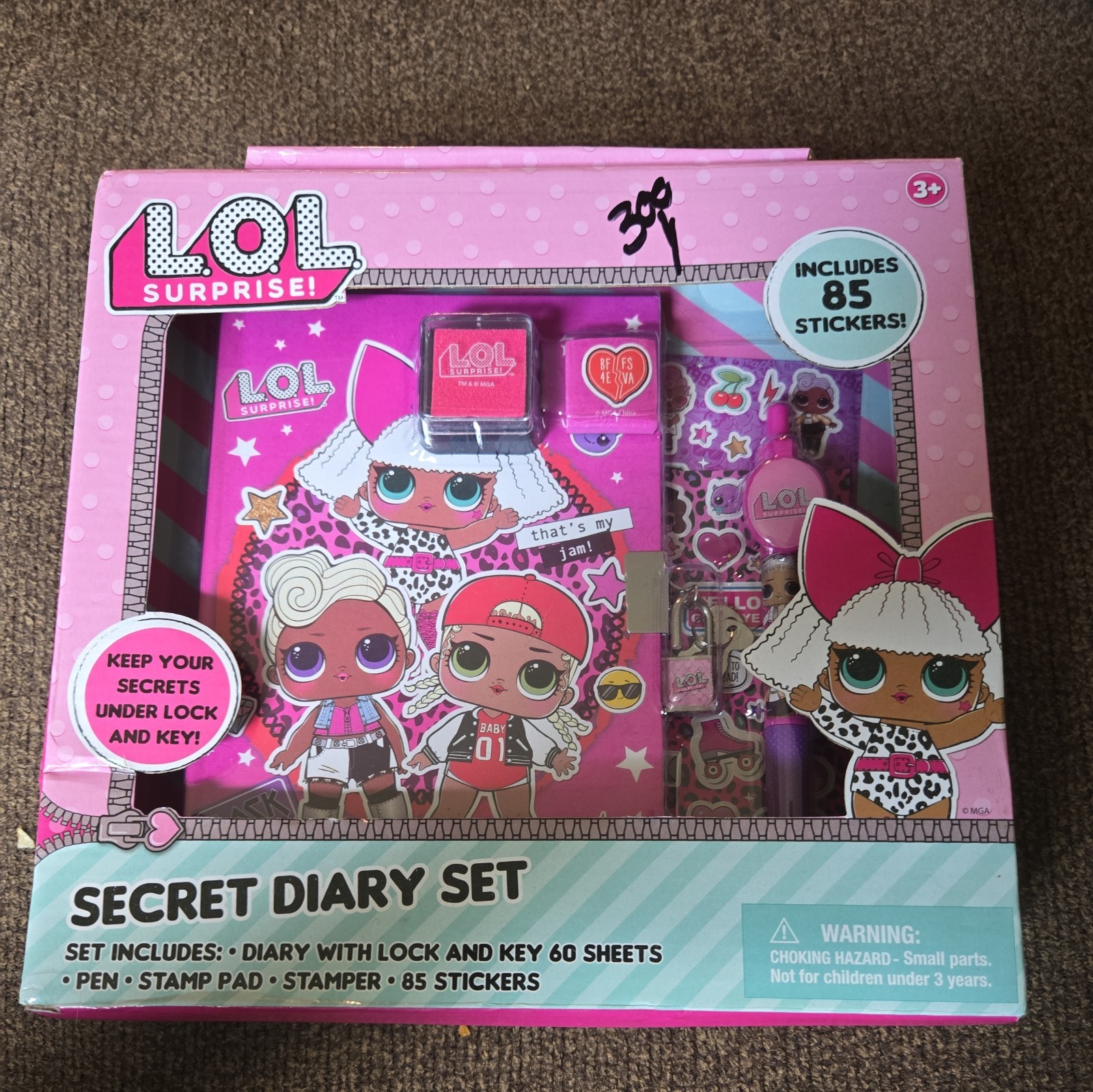 NEW! LOL SURPRISE SECRET DIARY SET STICKERS STAMPS PEN LOCK AND KEY