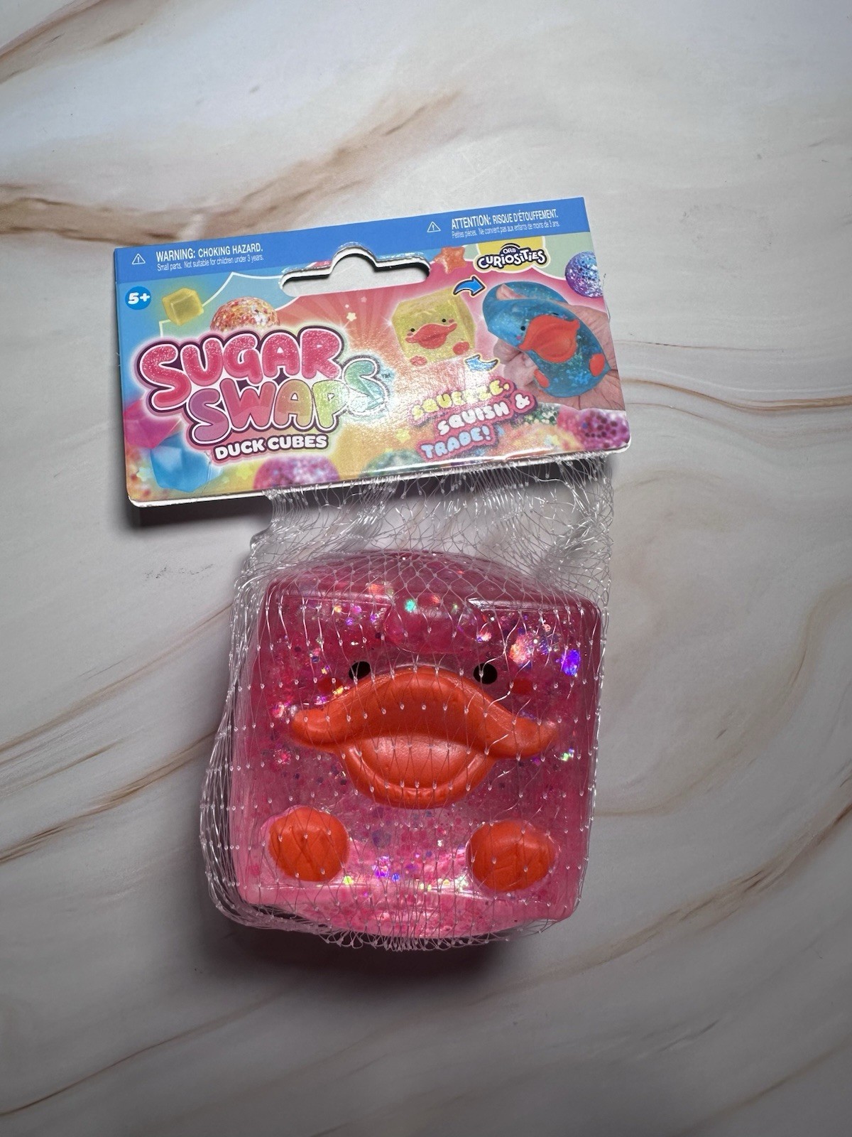 Sugar Swaps Duck Cube – Pink -Squishy Fidget Sensory Toy