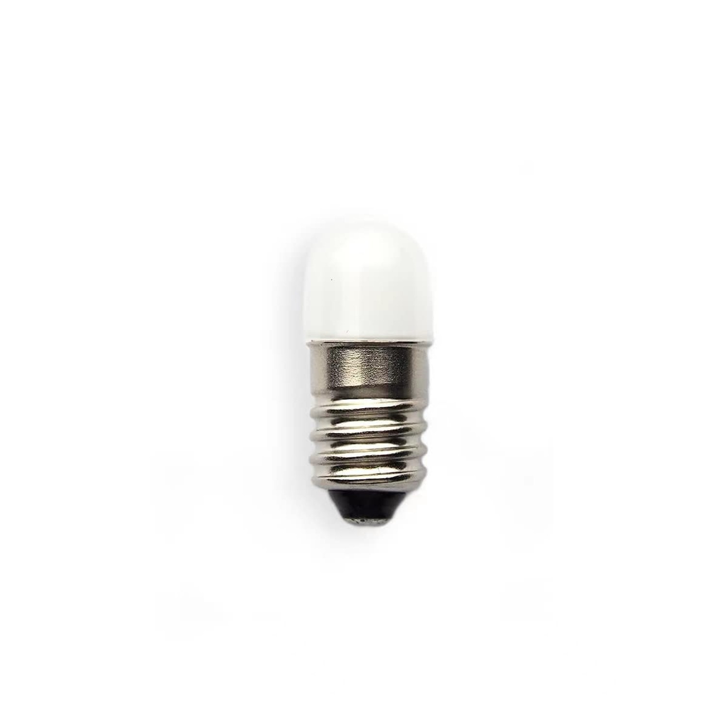 E10 LED Bulbs 6V Cold White,10pcs AC/DC E10 Miniature Screw LED Lamps 0.5Watt…