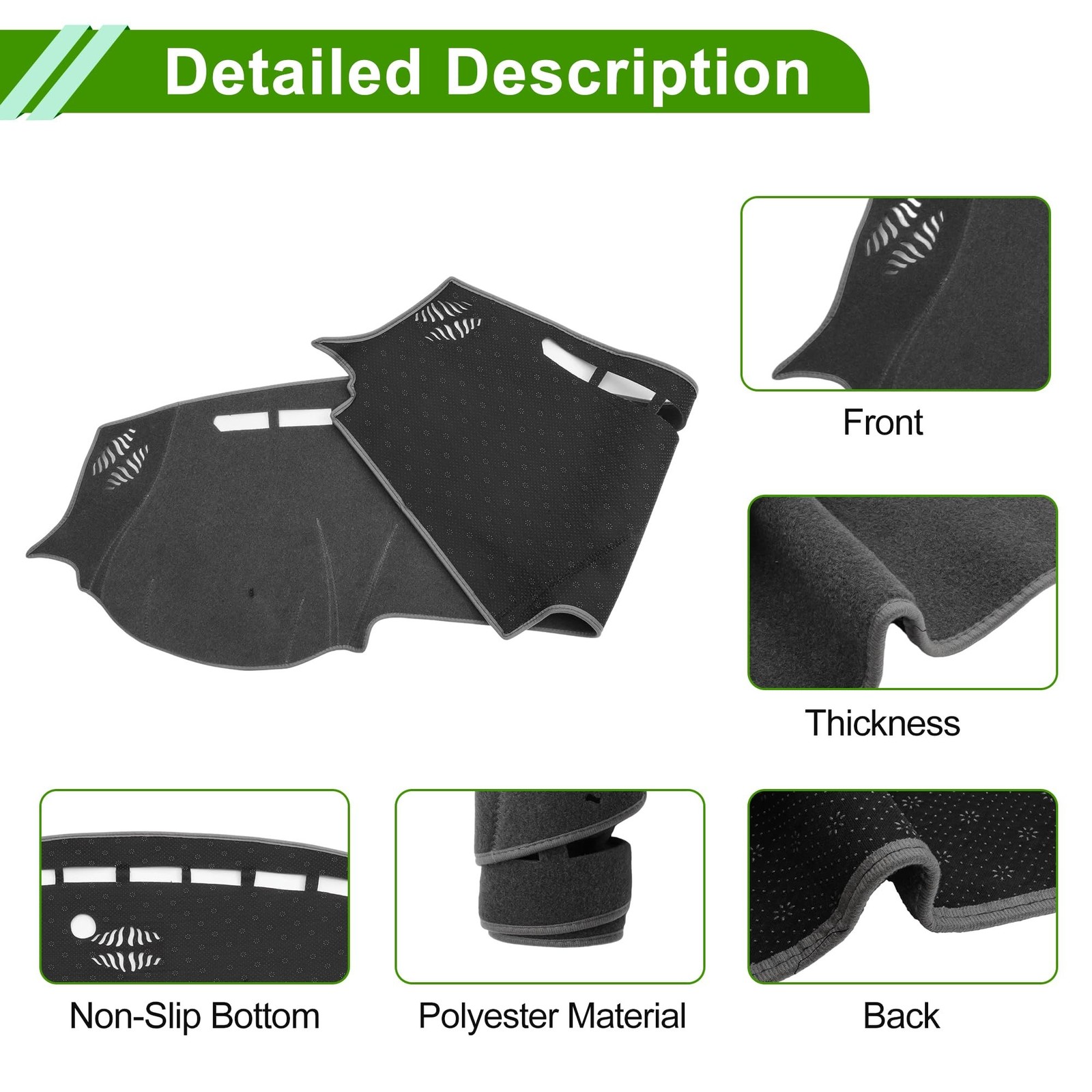Dash Cover for RAM 3500 2019-2025 No Hud Dashboard Cover Car Interior Anti-Sl…