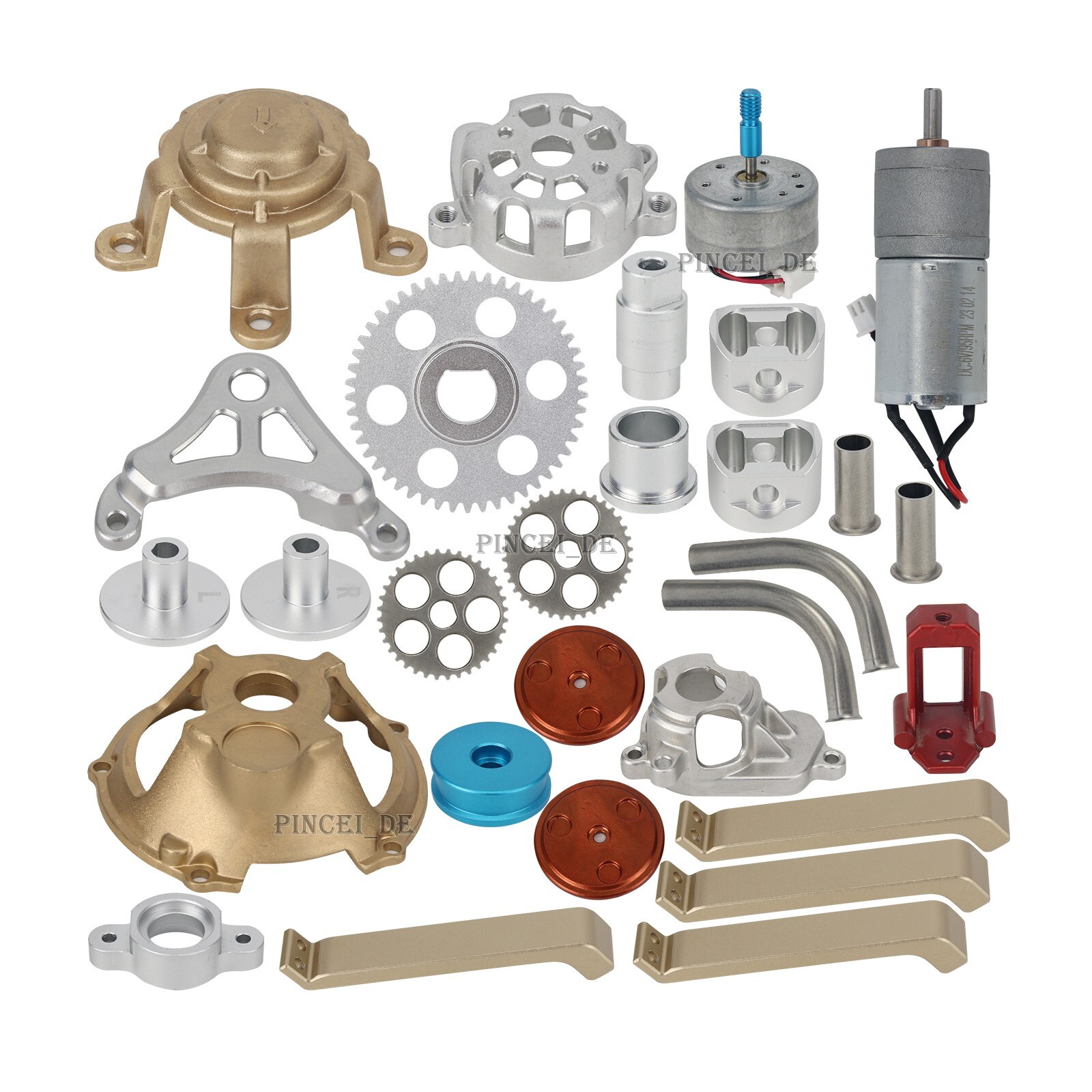 DM114 V2 Engine Model Car Metal Model Engine Kit Unassembled Toy Collection