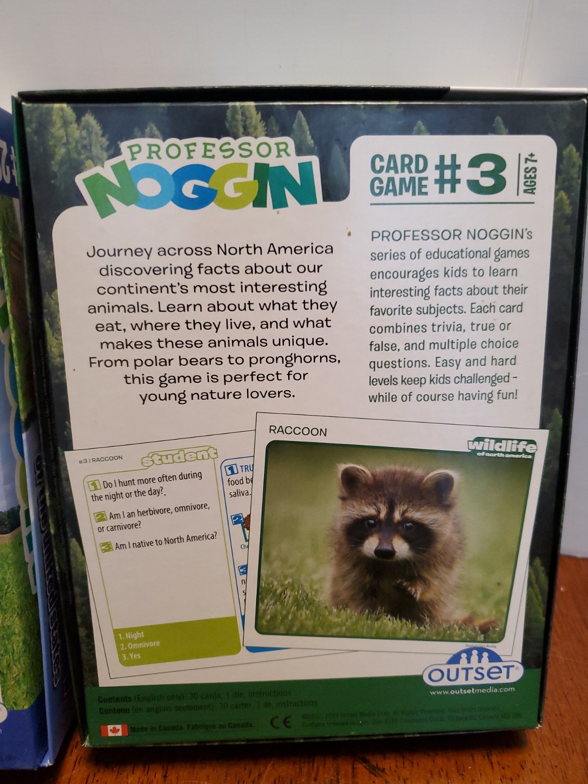 Set Of 2 Professor Noggin Card Games #3 Wildlife And #28 Geography Of United…