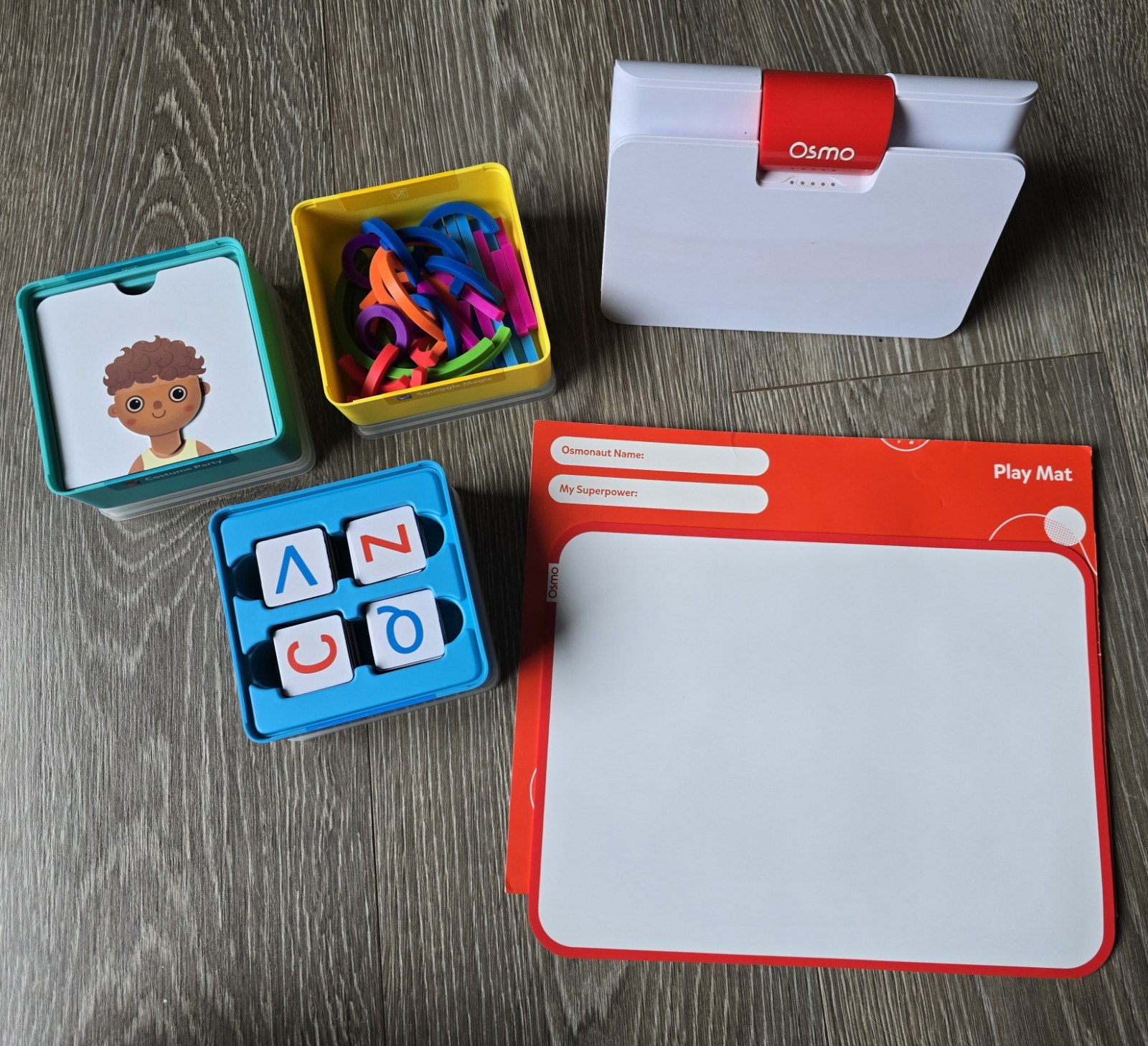 Osmo Little Genius Starter Set Ages 3-5. Plus Letters Set. For Fire Tablet. Used