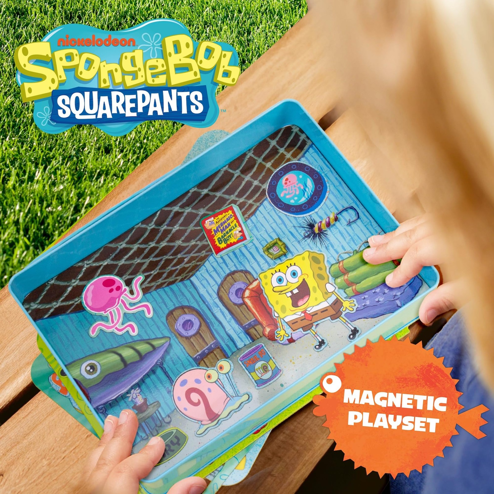 Spongebob Squarepants Magnetic Playset, 7.16 x 1.57 x 9.57 inches,