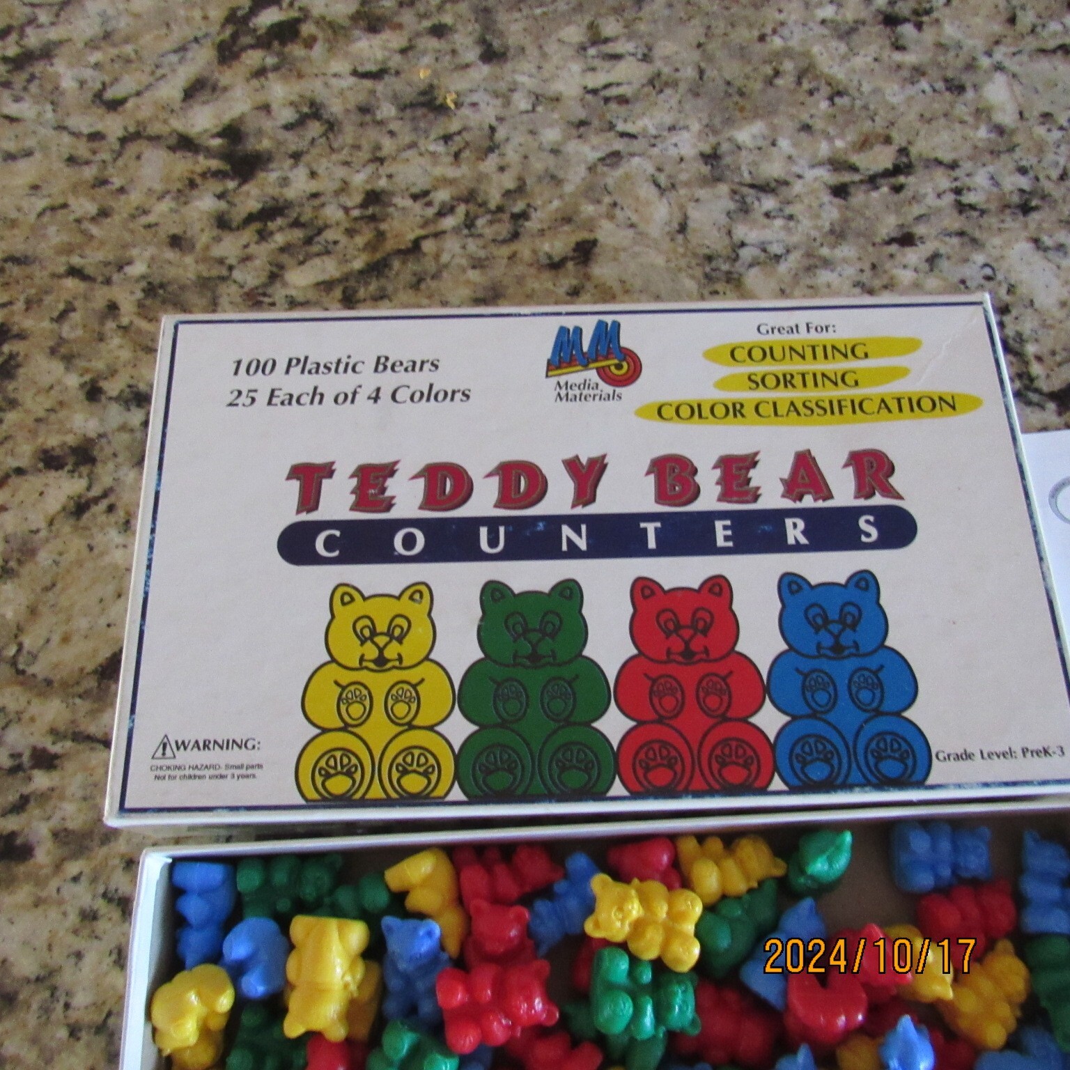 Teddy Bear Counters-Set 100 Plastic Bears-Media Material-MM-Counting-Sorting