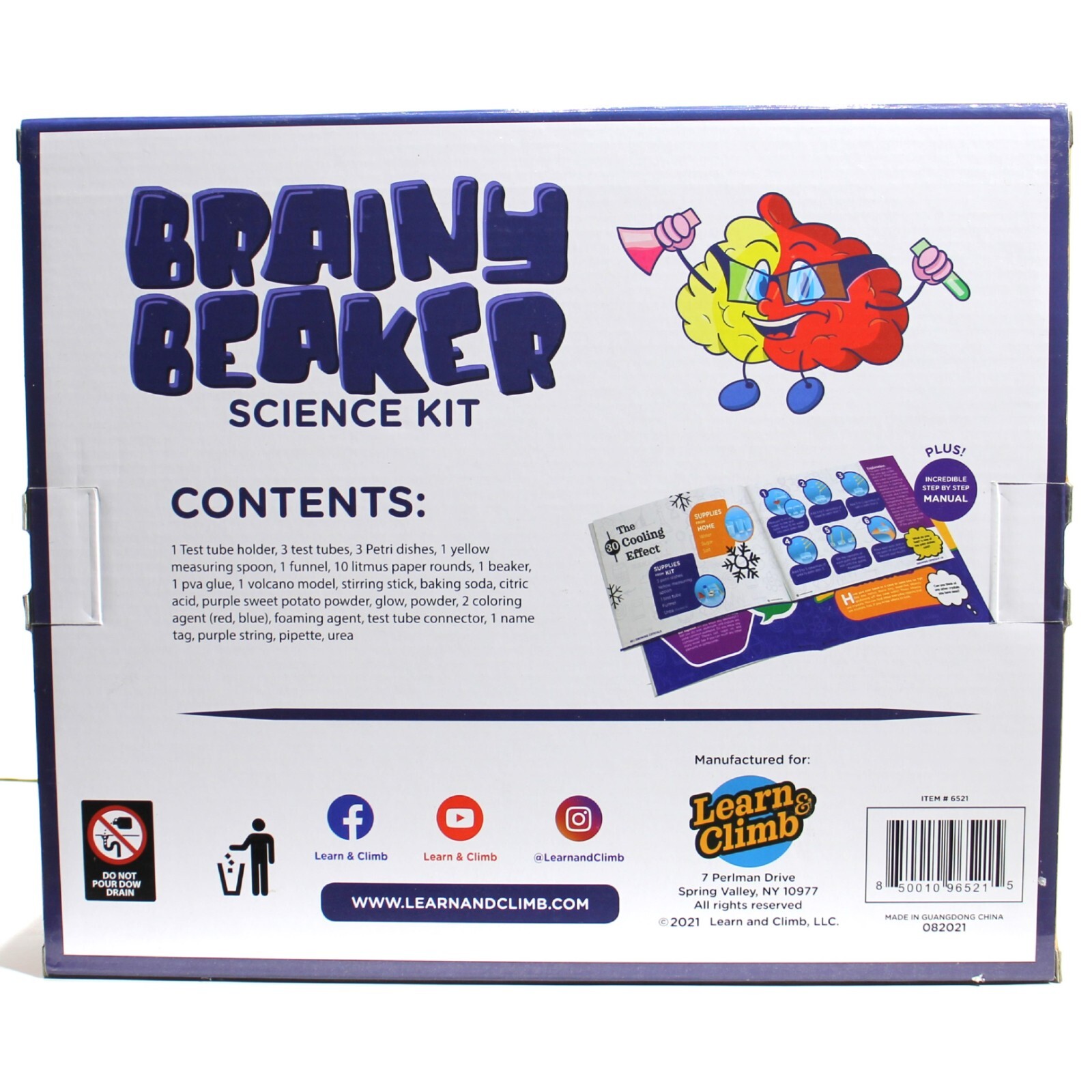 Brainy Beaker Science Kit for Kids 21 Experiments Science Kit Gift Set Age 6-8