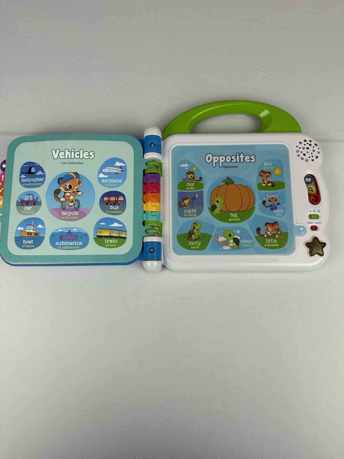 LeapFrog Learning Friends 100 Words Book, Spanish + English – Tested & Working