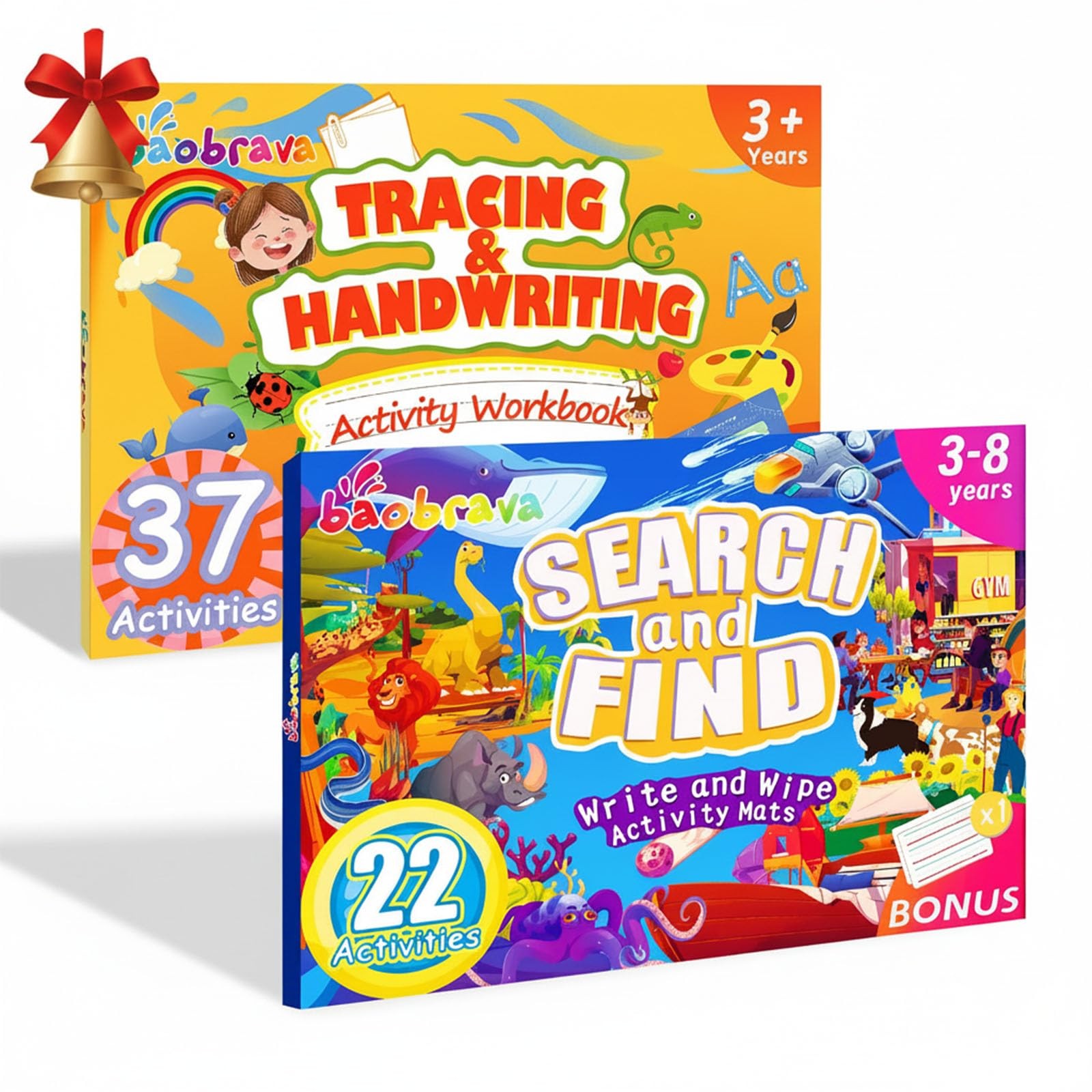 Baobrava Search and Find Book Handwriting Red, Blue, Green, Yellow