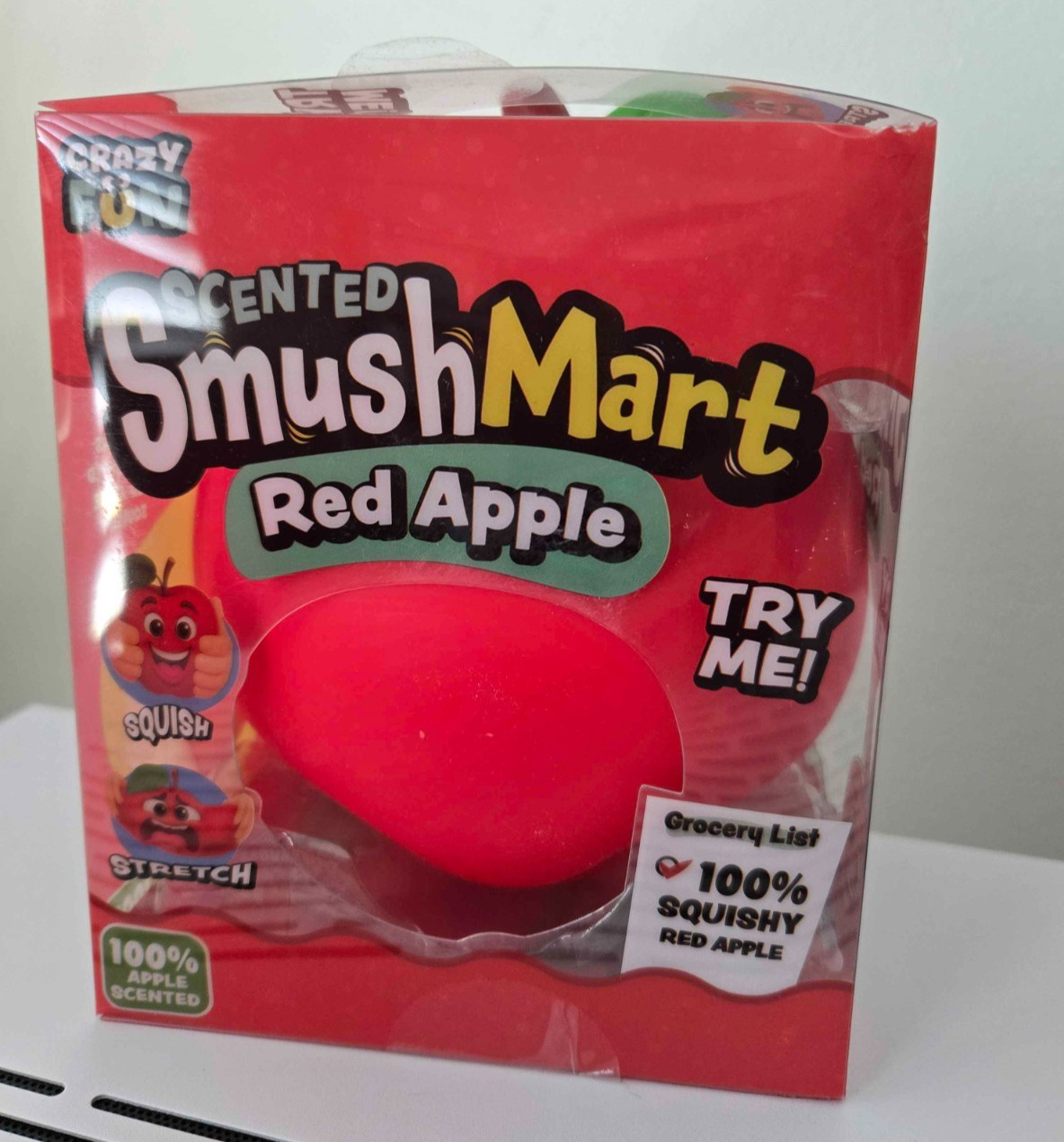 NEW! Crazy Fun RSM SmushMart Scented Red Apple Squishy Squeeze Toy Ages 6+