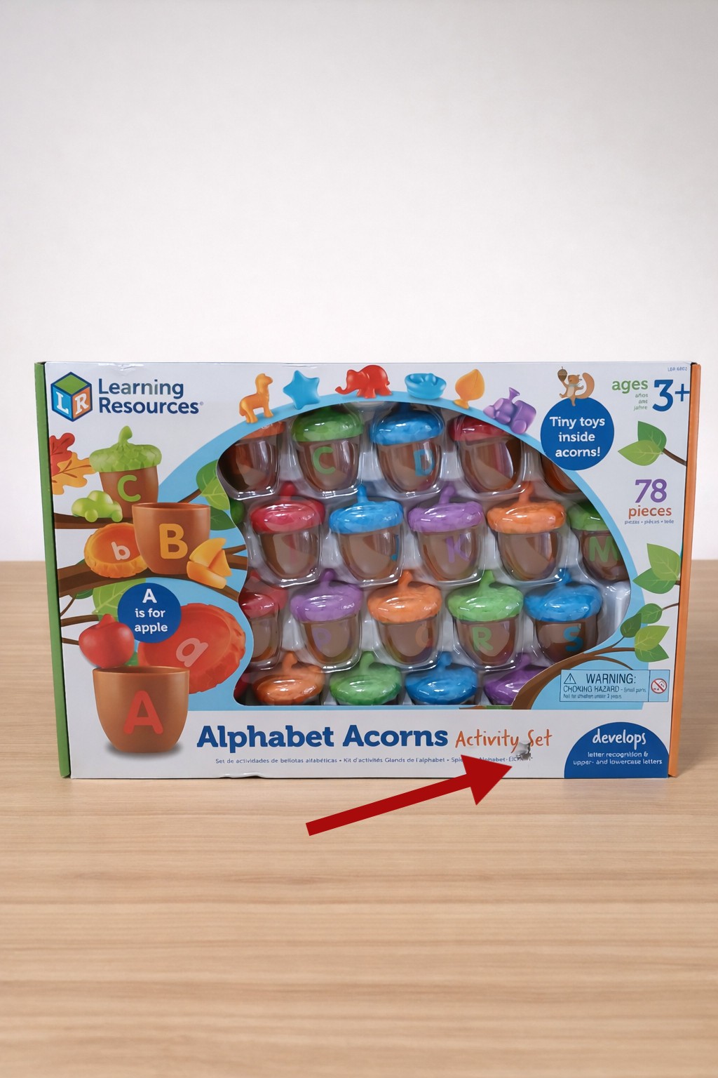 Learning Resources Alphabet Acorns Activity Set, 78 Pieces, Homeschooling New