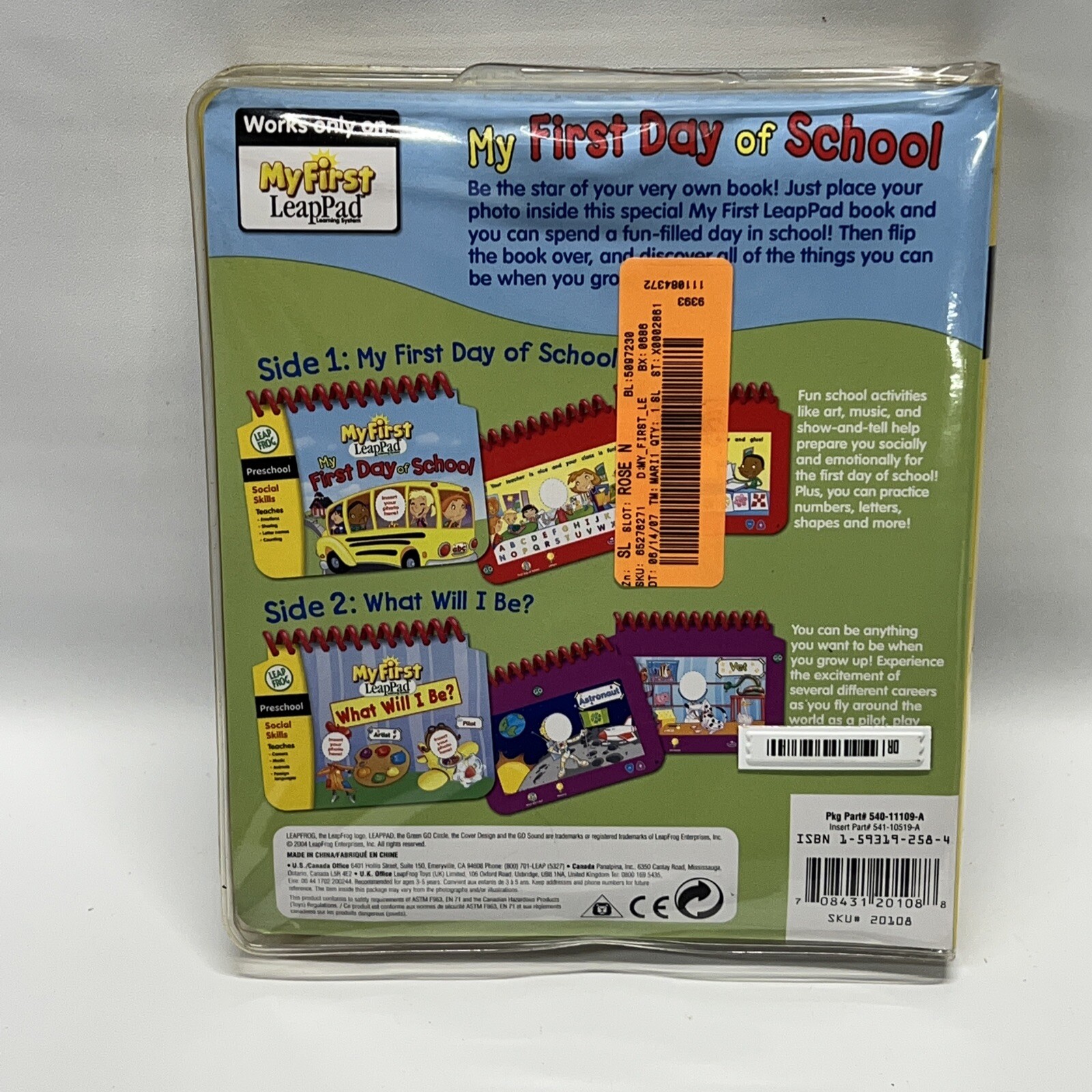 My First LeapPad: Preschool Social Skills – First Day of School Interactive Book
