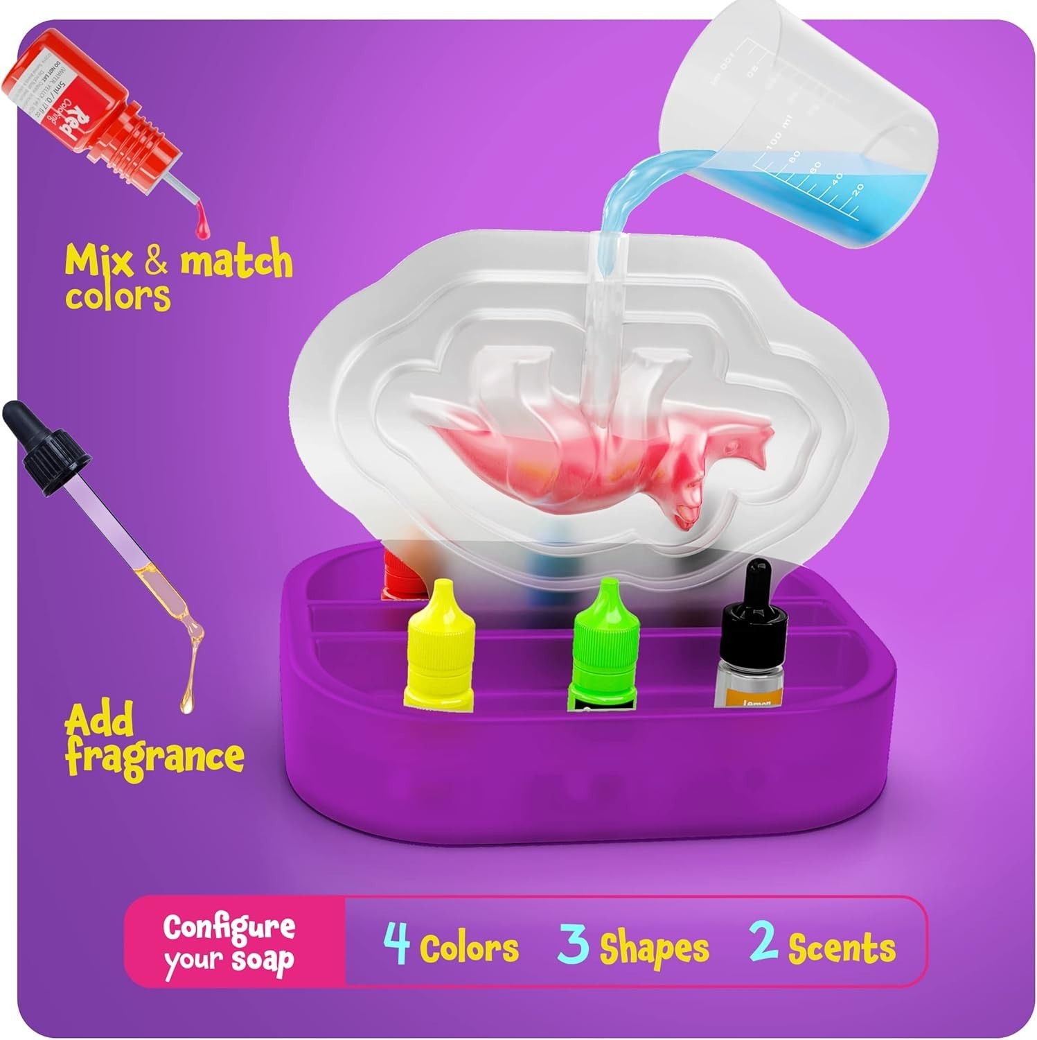 Dino Soap Making Kit for Kids, Dinosaur Science Toys Kits, Gifts for Kid All …