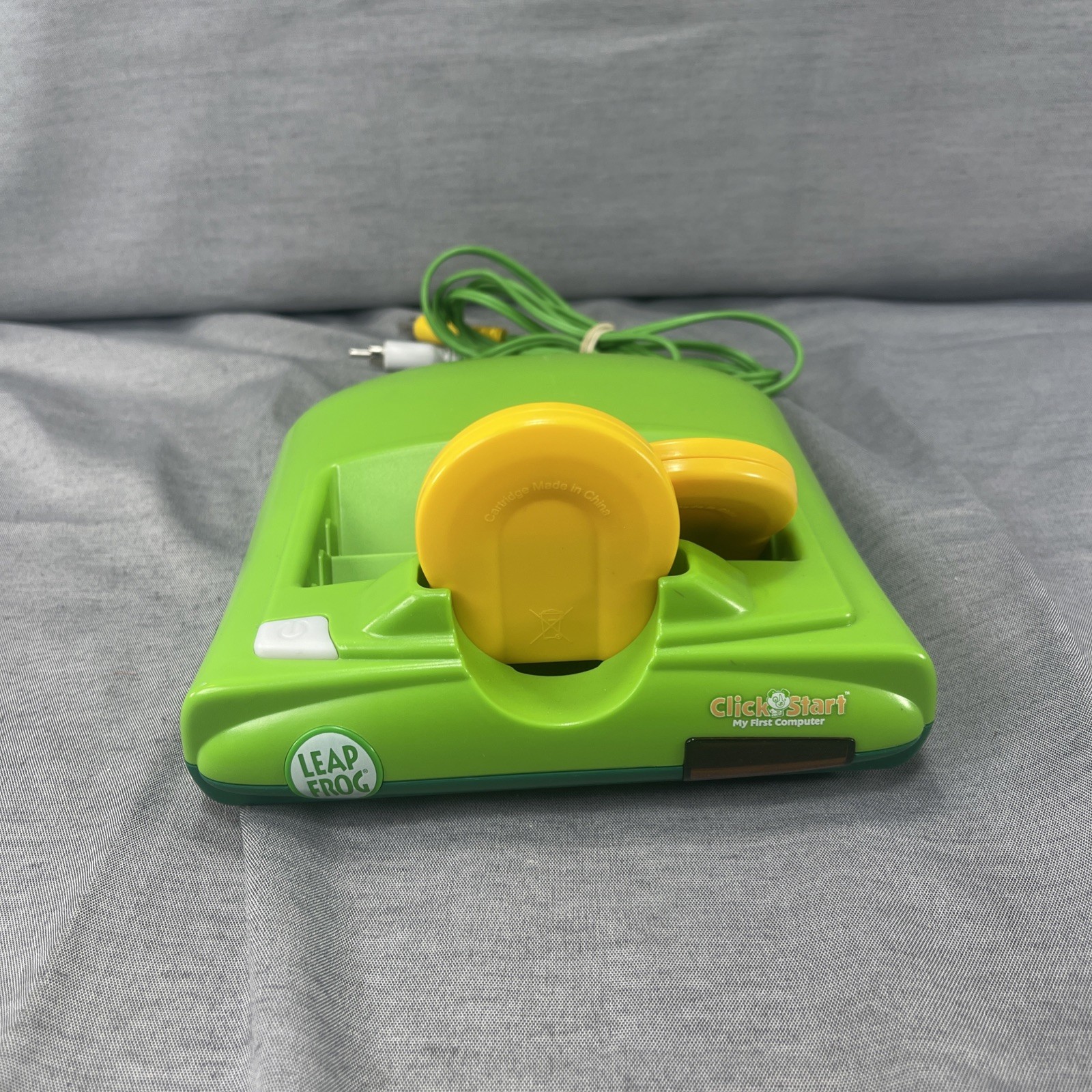 LeapFrog Click Start My First Computer Console green w/ 2 games cartridges READ