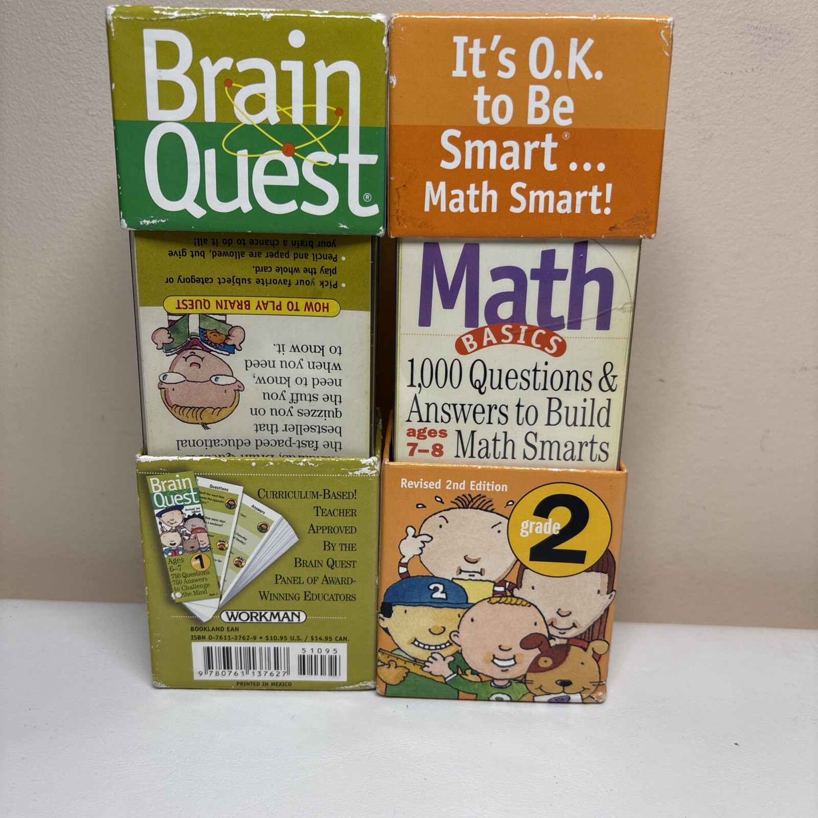 Brain Quest Grade 1 Math and Grade 2 Math Revised 2nd Edition