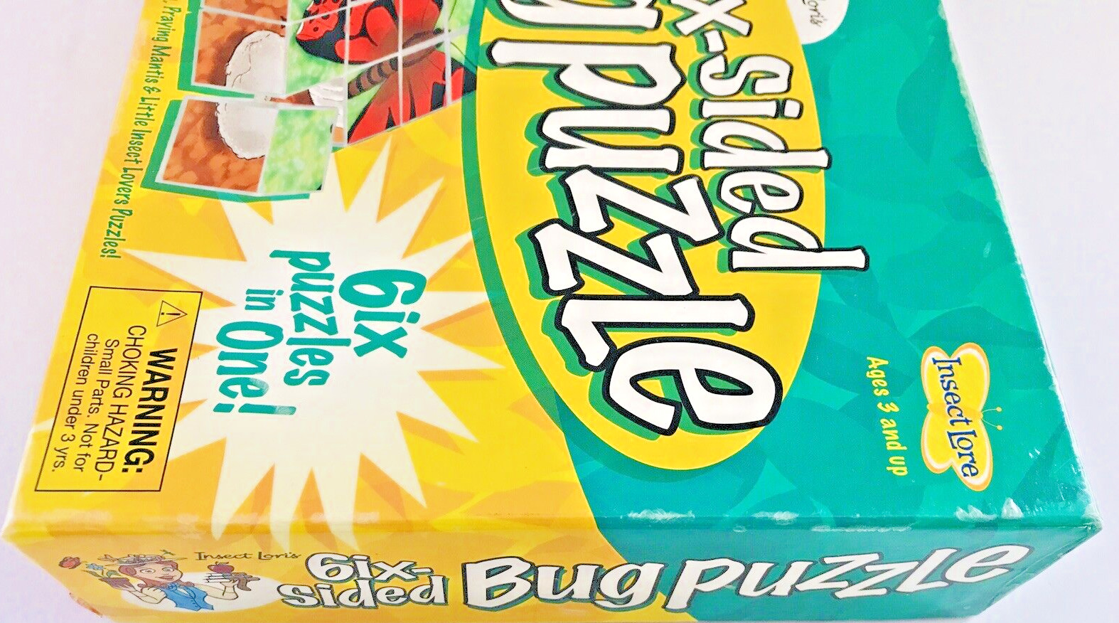 6 Bug Puzzles Insect Lore 16 Plastic Six-Sided Cubes with Instructions