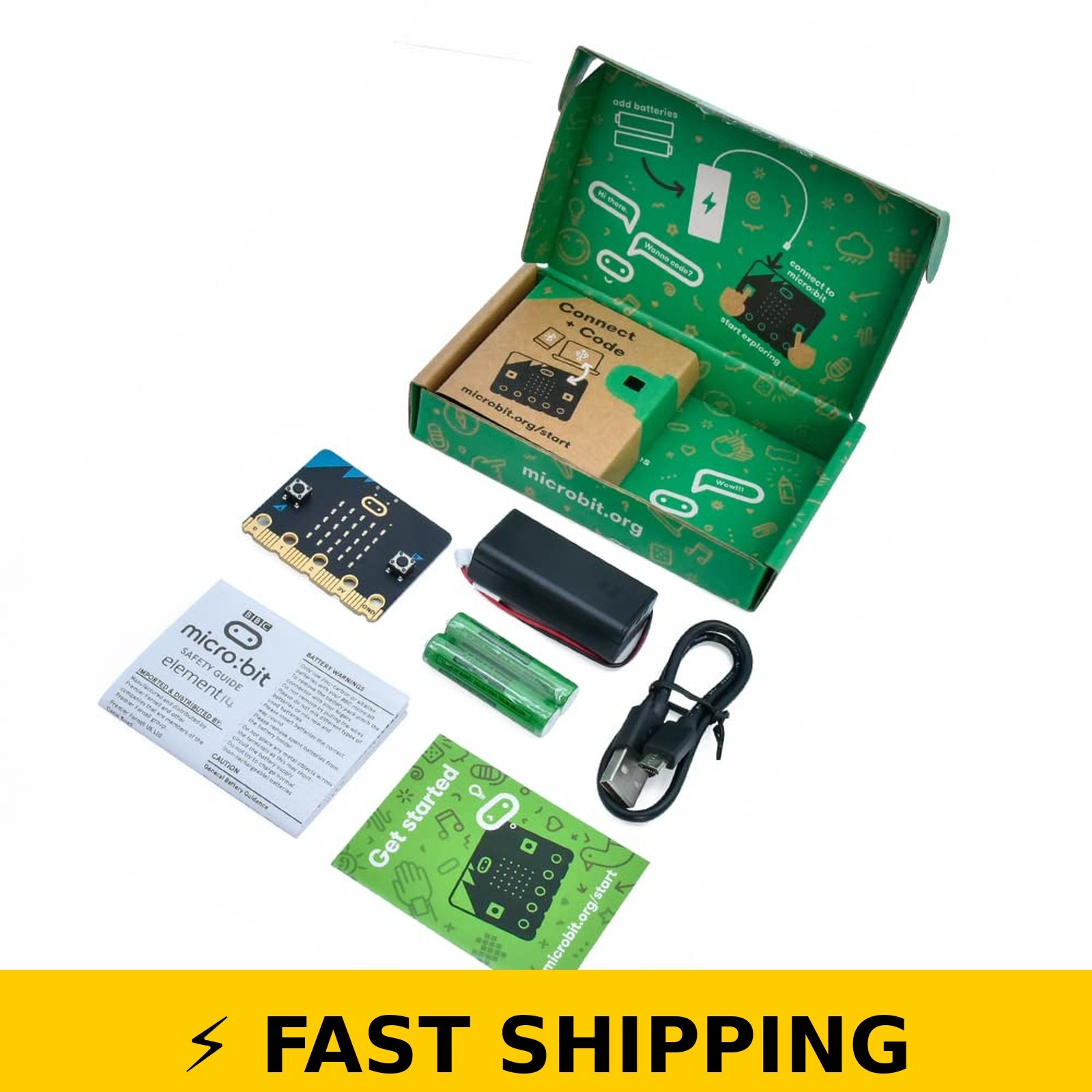 KEYESTUDIO Micro:bit V2 Go Kit – Starter Kit with USB Cable & Guide
