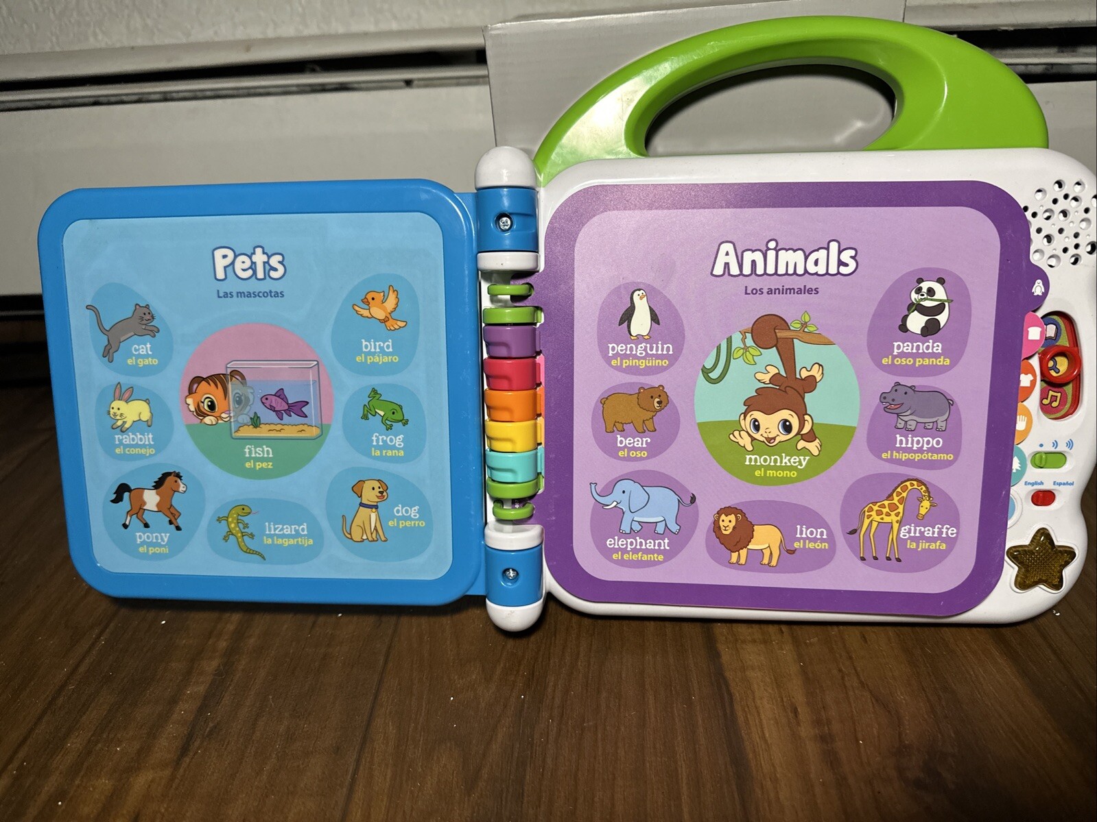 LeapFrog Learning Friends 100 Words Book, Spanish + English – Tested Working