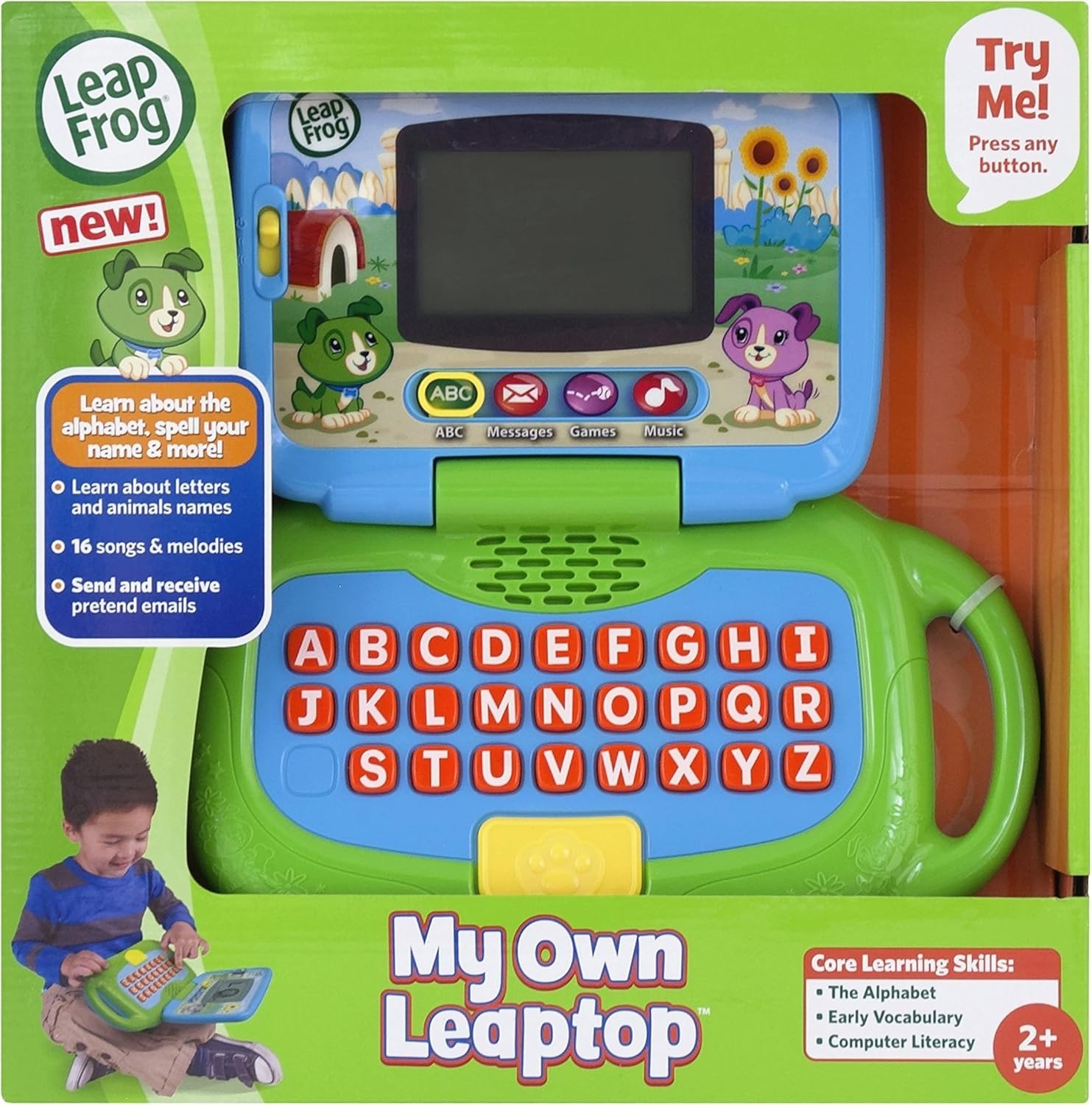 LeapFrog Green My Own Leaptop – 4 Learning Modes & Interactive Play Ages 2+