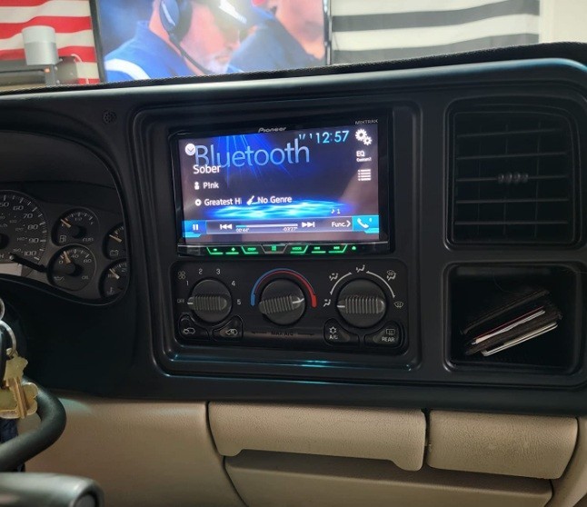 Double Din Dash Bezel Cover fit 99-02 Escalade Silverado Suburban Tahoe Sierra