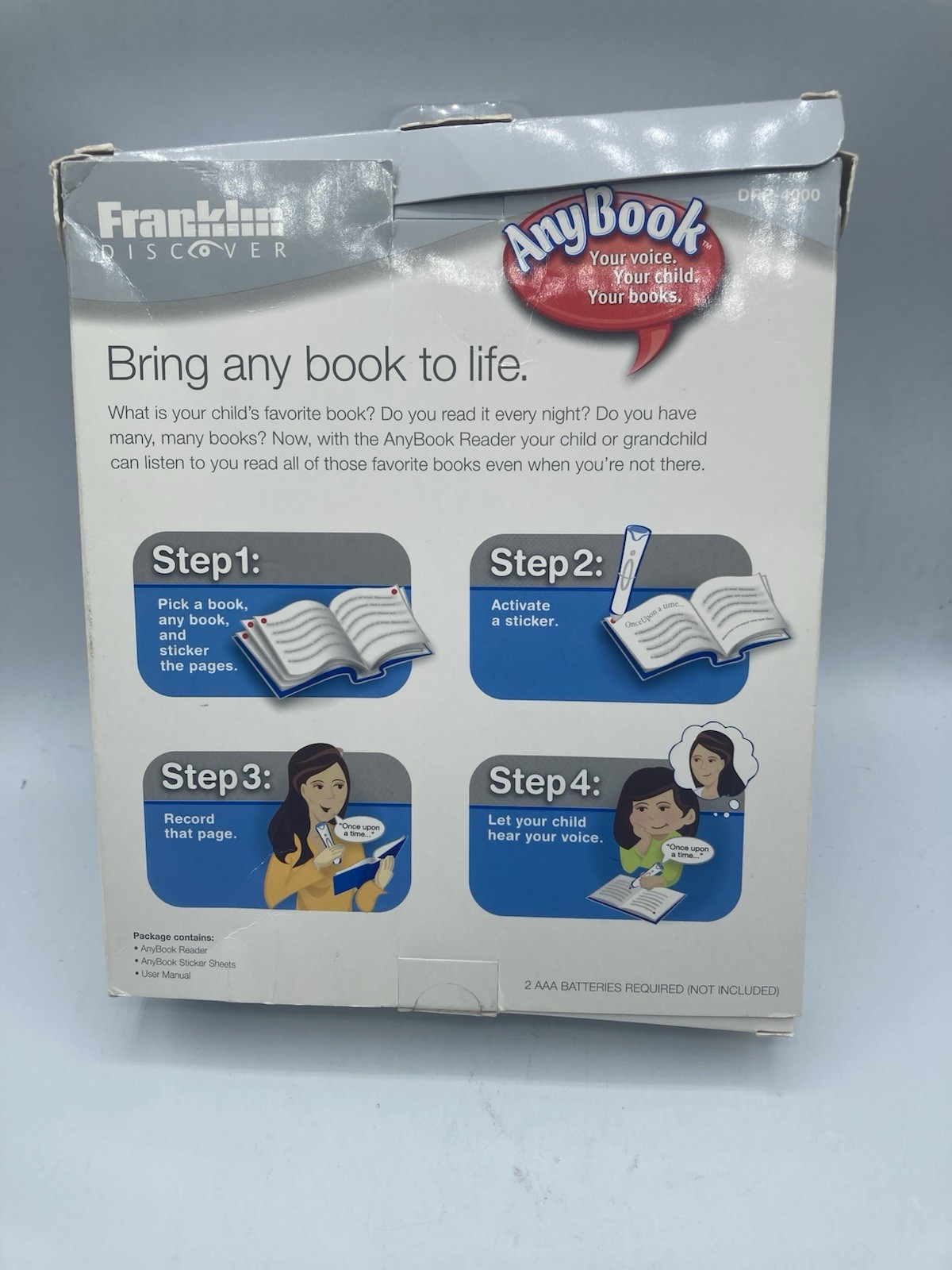 Franklin Discover DRP-4000 Read Me a Book Anybook Reader 60-Hour Recorder NEW
