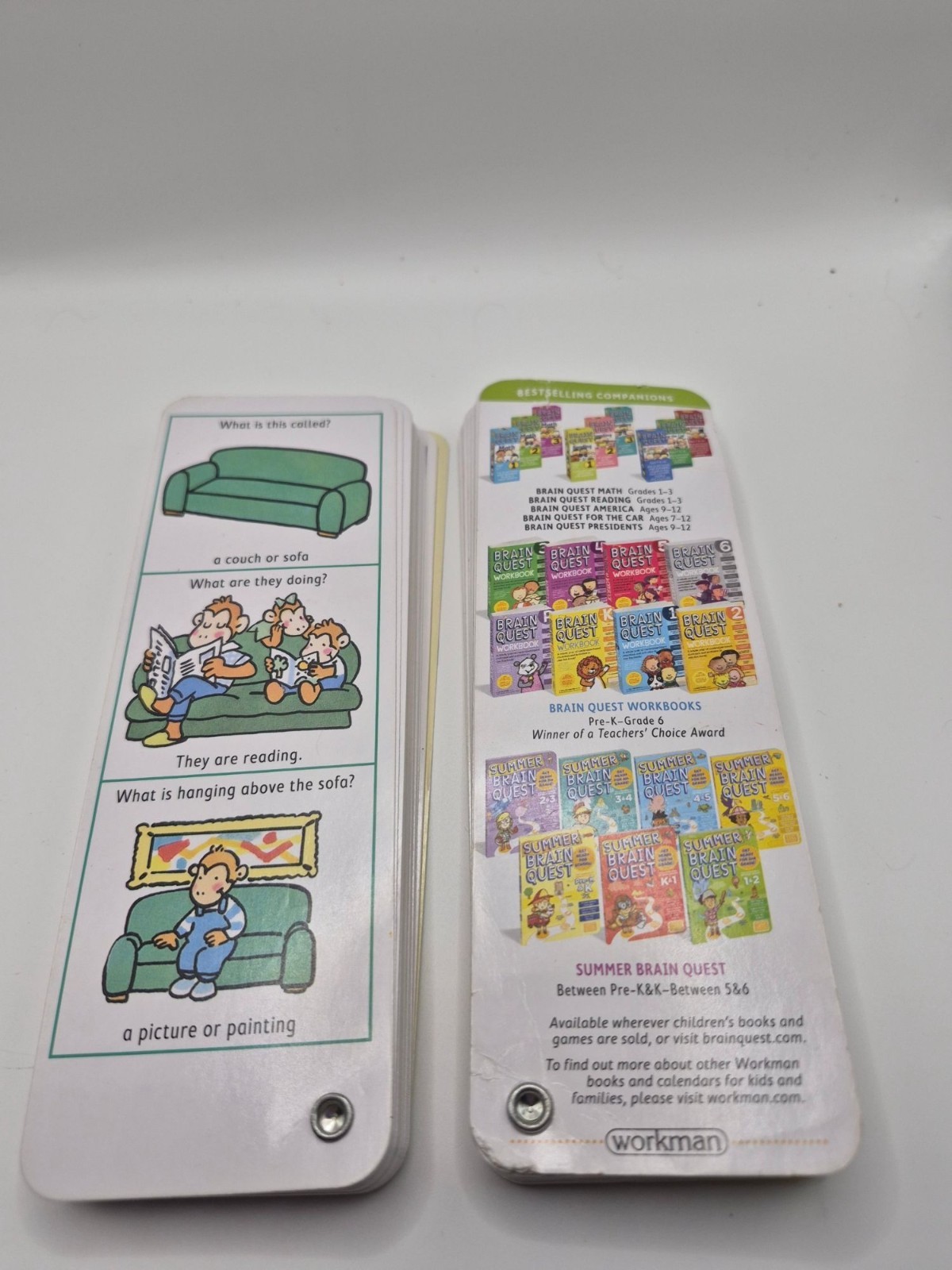 Brain Quest My First Ages 2-3 Flash Card Decks 1 & 2 Revised 4th Edition