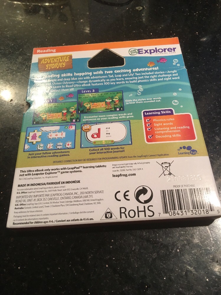LeapFrog LeapPad Ultra eBook Learn to Read Collection: Adventure Stories New