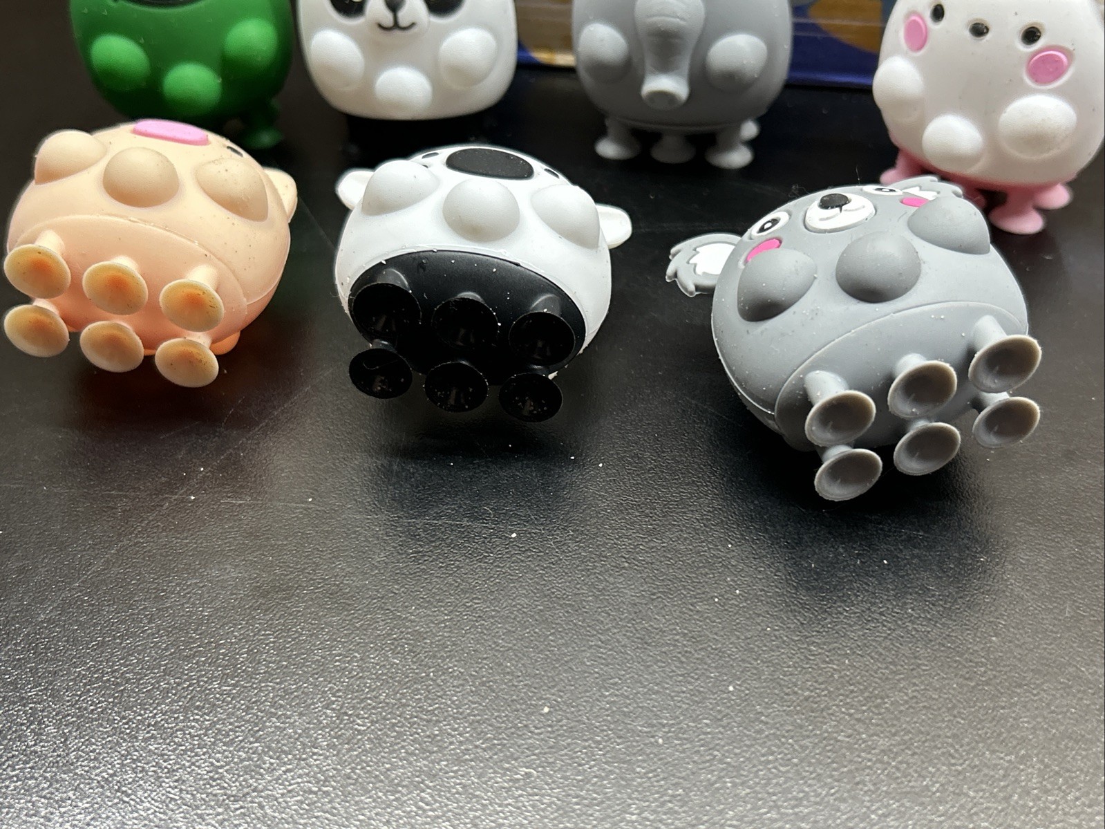 3D Animal Suction Pop Toys Variety Lot (7 Pieces Plus Box)