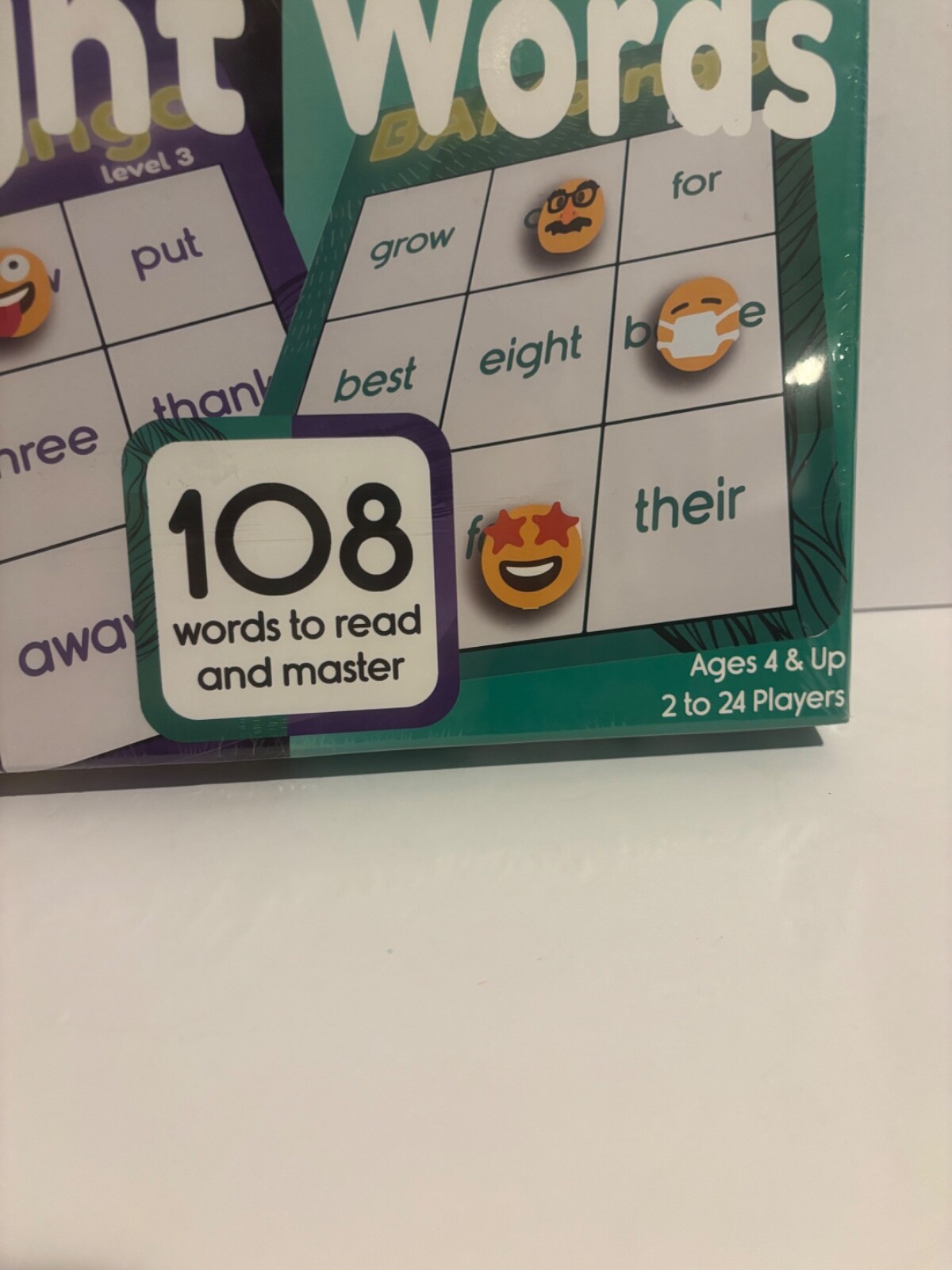 NEW BAMbingo Sight Words Bingo Game Child Development Reading Age 4 and Up