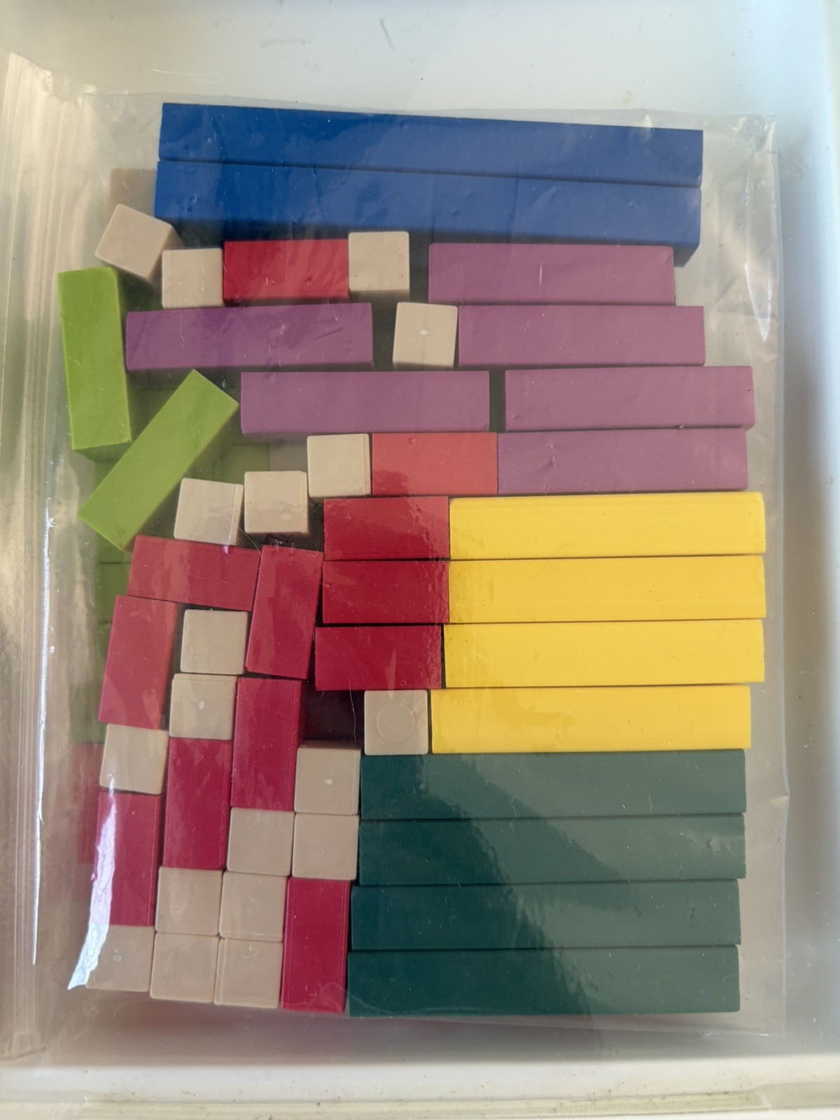 Multicolor Cuisinaire Solid Rods Math Manipulatives