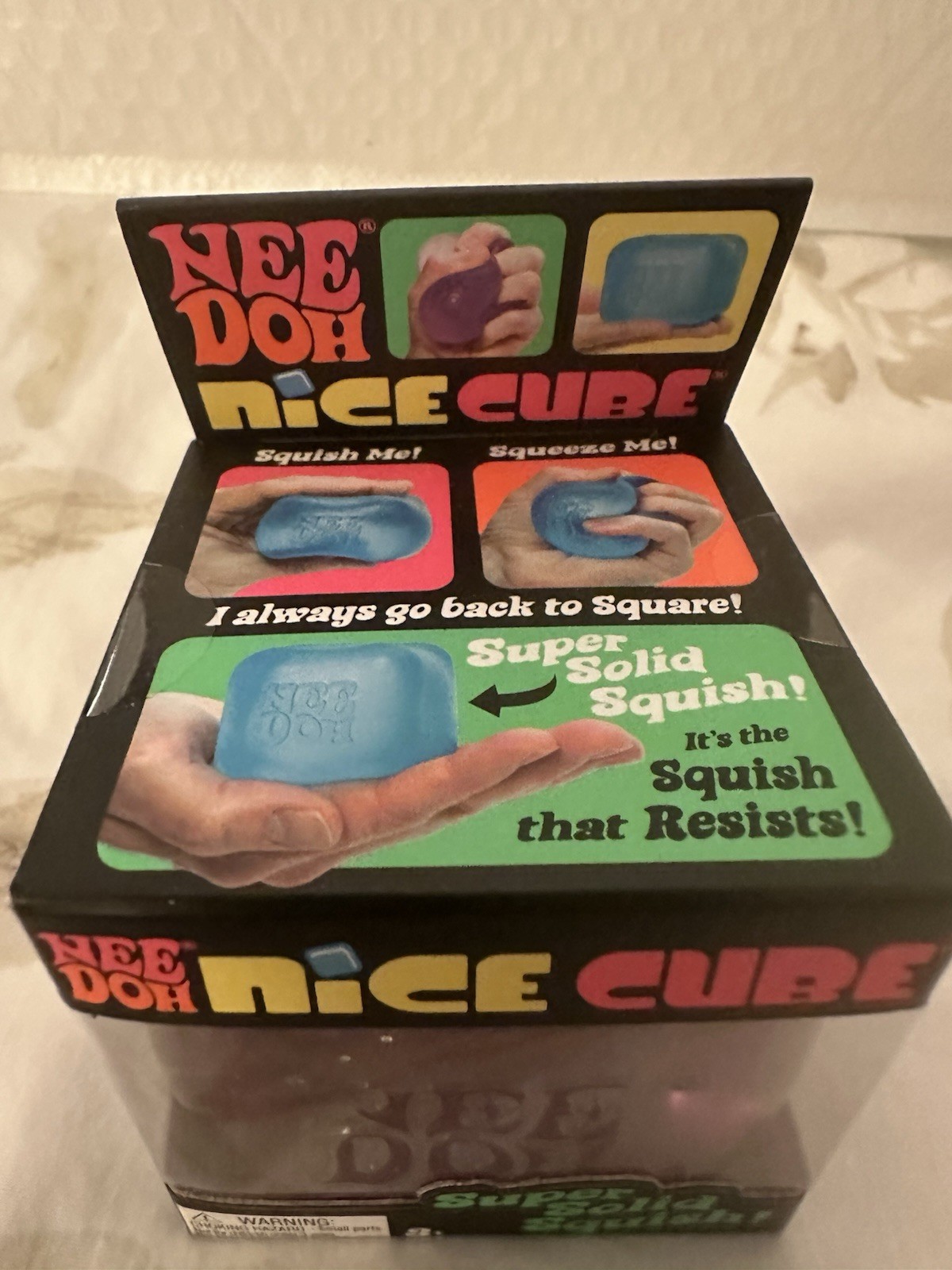 Needoh Lot Of 3 – Purple Gumdrop, Pink Dream Drop, Purple Nice Cube Squishy Set