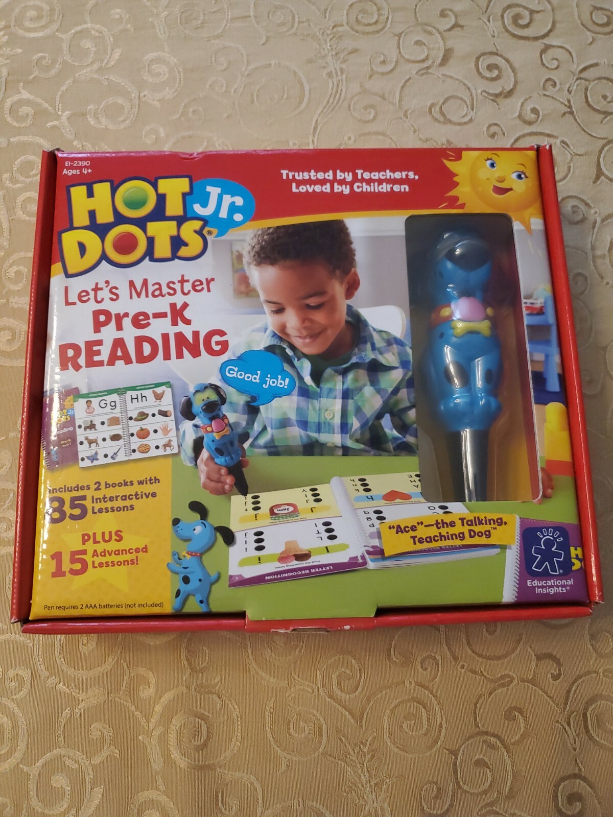 Educational Hot Dots Jr. Let’s Master Pre-K Reading Set with Ace Pen New/openbox