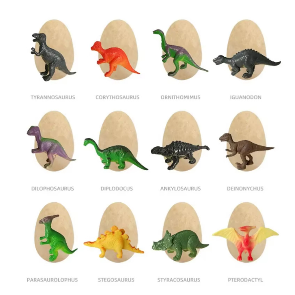 12PCS Dinosaur Egg Dig Kit Fossil Excavation STEM Science Toy Gift Set