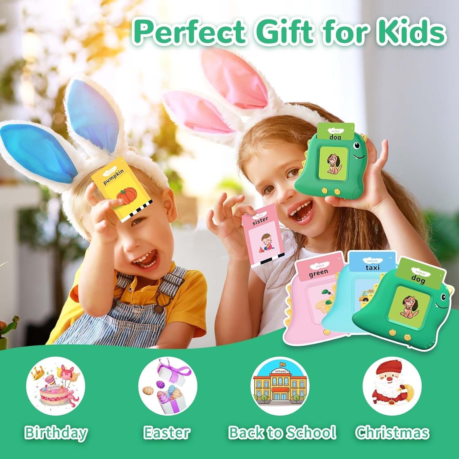 Toddler Toys Talking Flash Cards with 510 Sight Words, Montessori Learning Toys