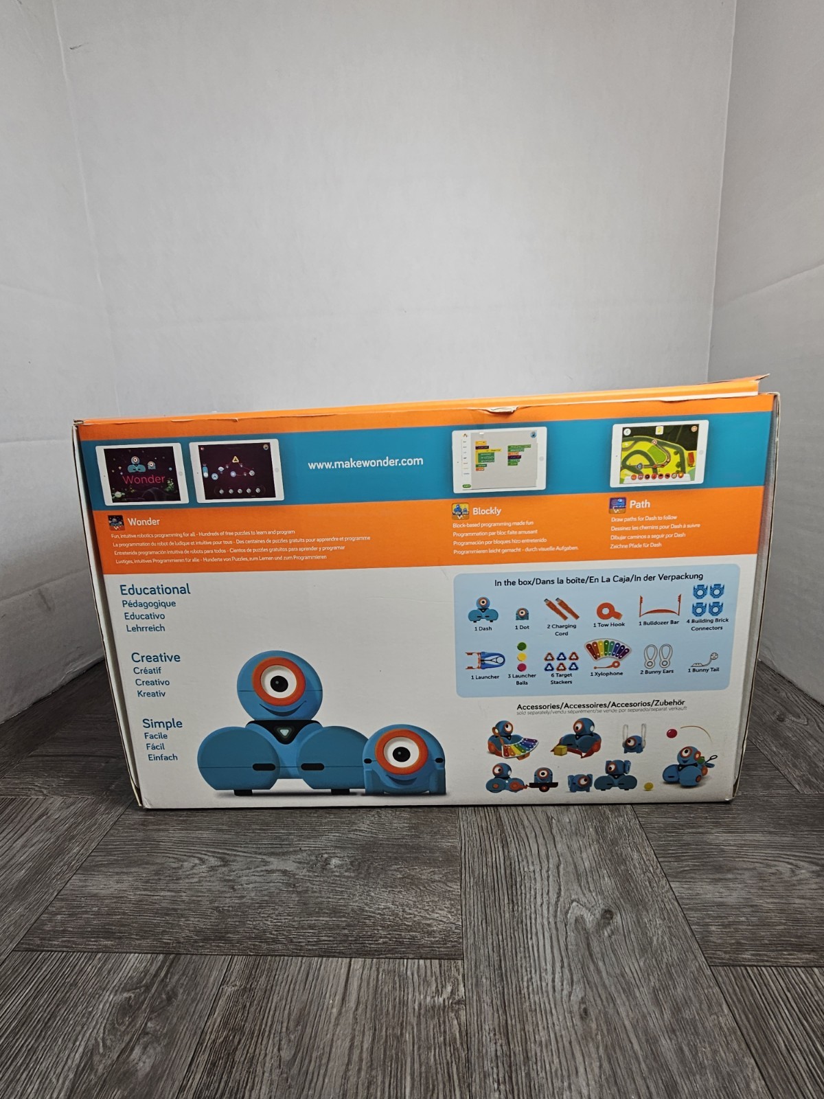 Wonder Workshop Dash & Dot Smart Interative Robot Pack Coding No Charger Read