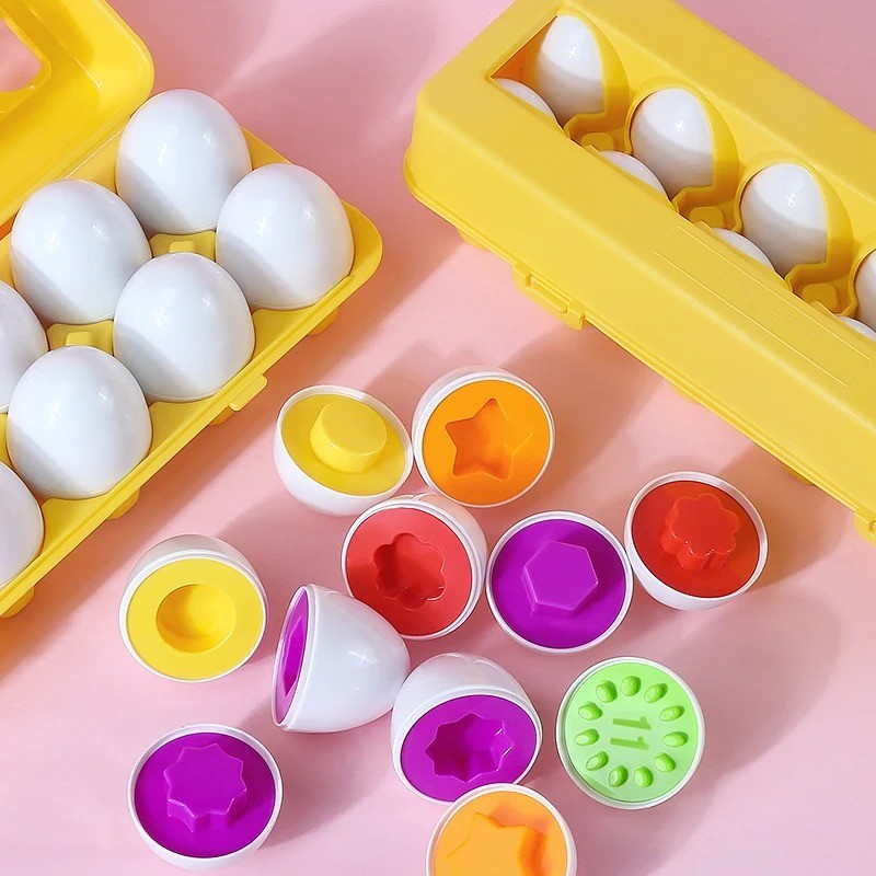 Eggs Screws 3D Puzzle Montessori Learning Education Math Toys Kids Shape Match S