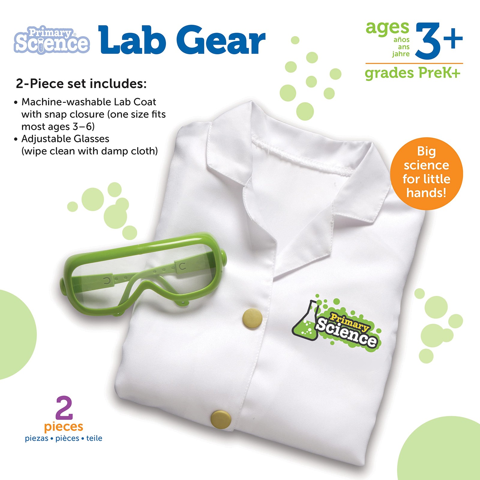 Learning Resources Primary Science Lab – Lab Coat And Goggles Pretend Play