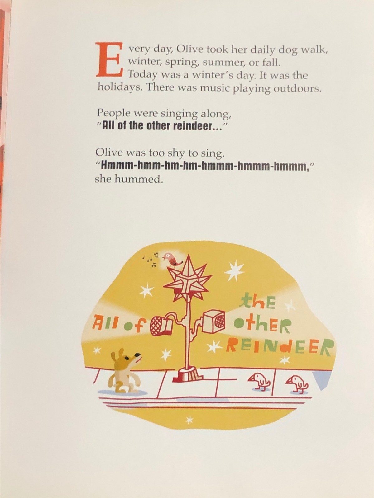 USED 1997 OLIVE THE OTHER REINDEER DELUXE EDITION HARDCOVER CHILDREN’S BOOK