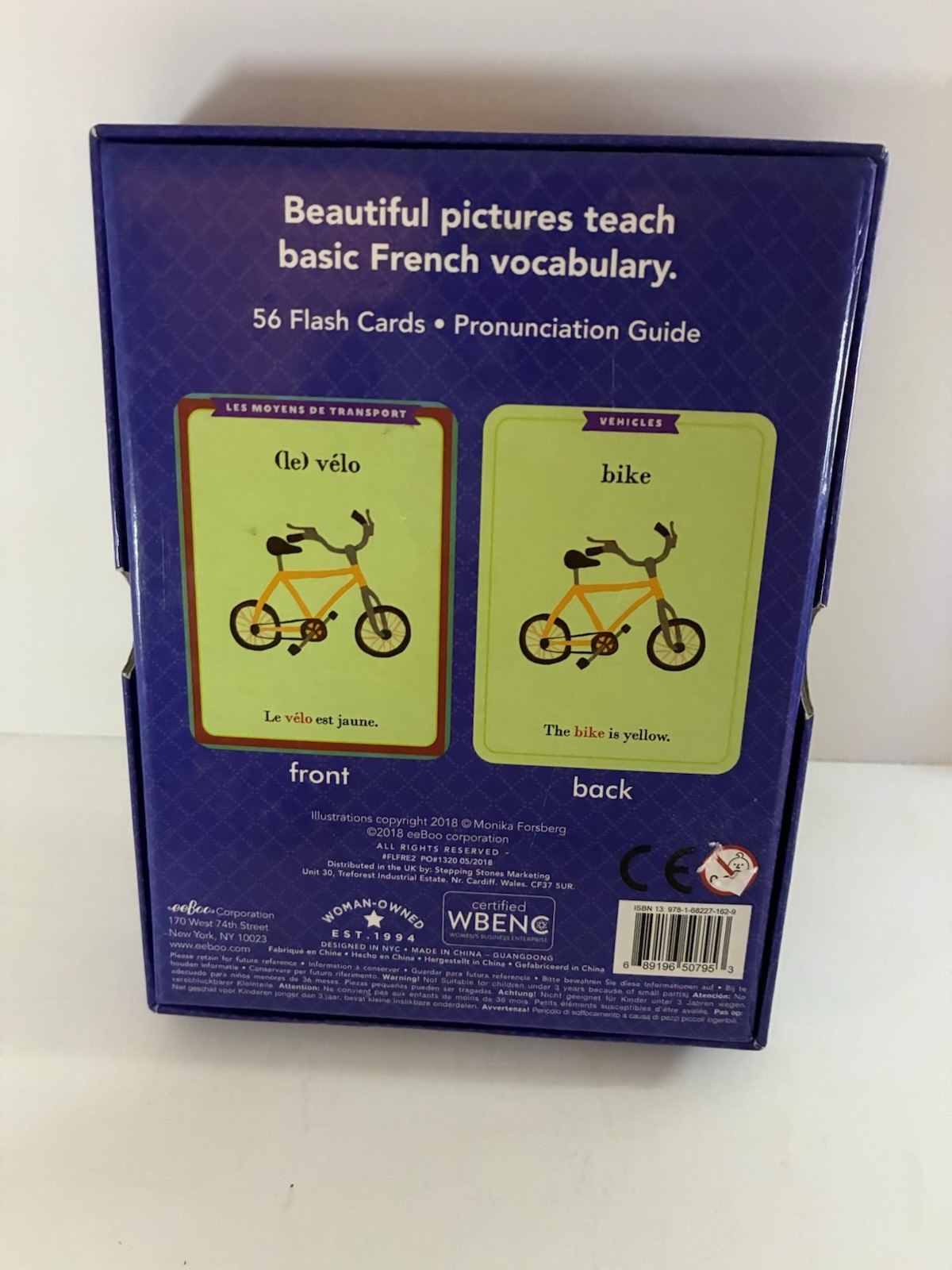 eeBoo: French Vocabulary Flash Cards 56 Cards and Pronunciation Guide Included