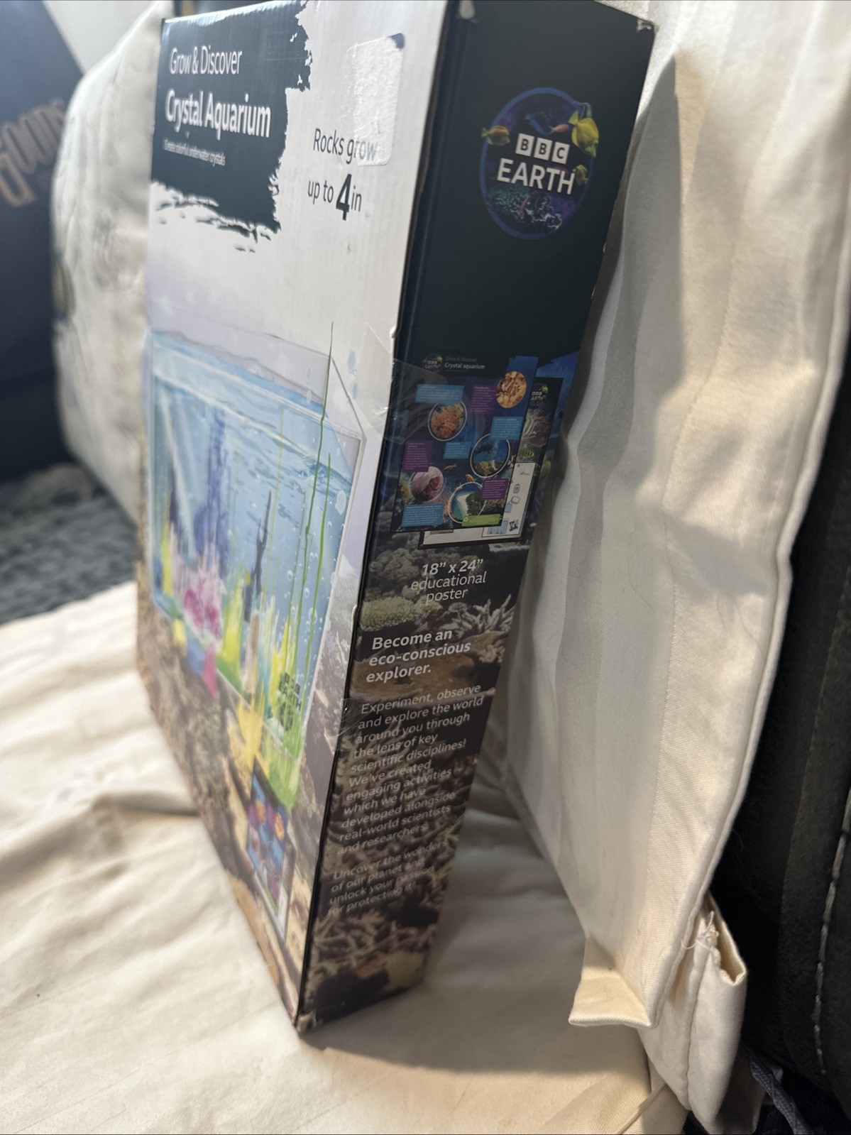 BBC Earth Grow & Discover Crystal Aquarium Grow Up To 4” Never Used Still Boxed