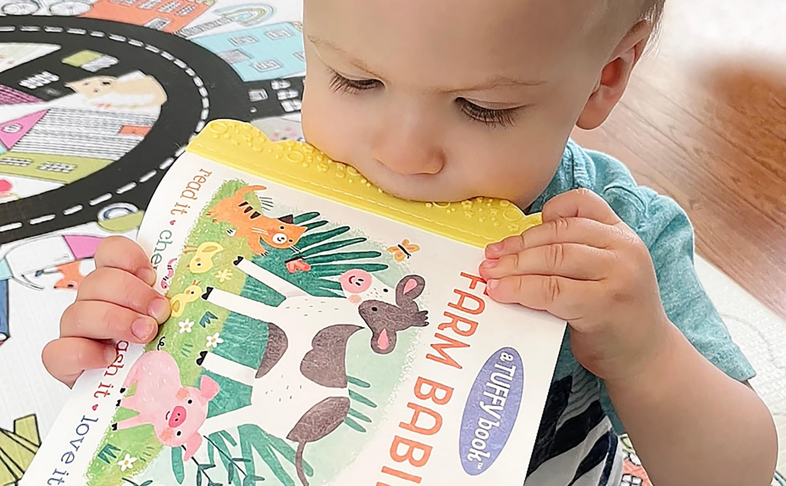 Tuffy Farm Babies Book – Washable, Chewable, Unrippable Pages With Hole For…